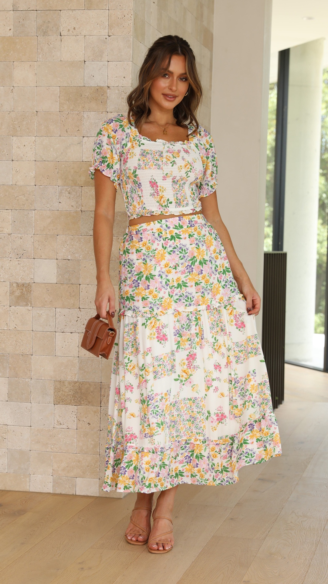 chinese dress ladies Kelly Green Floral Print Cotton Maxi Dress - Floral Dresses