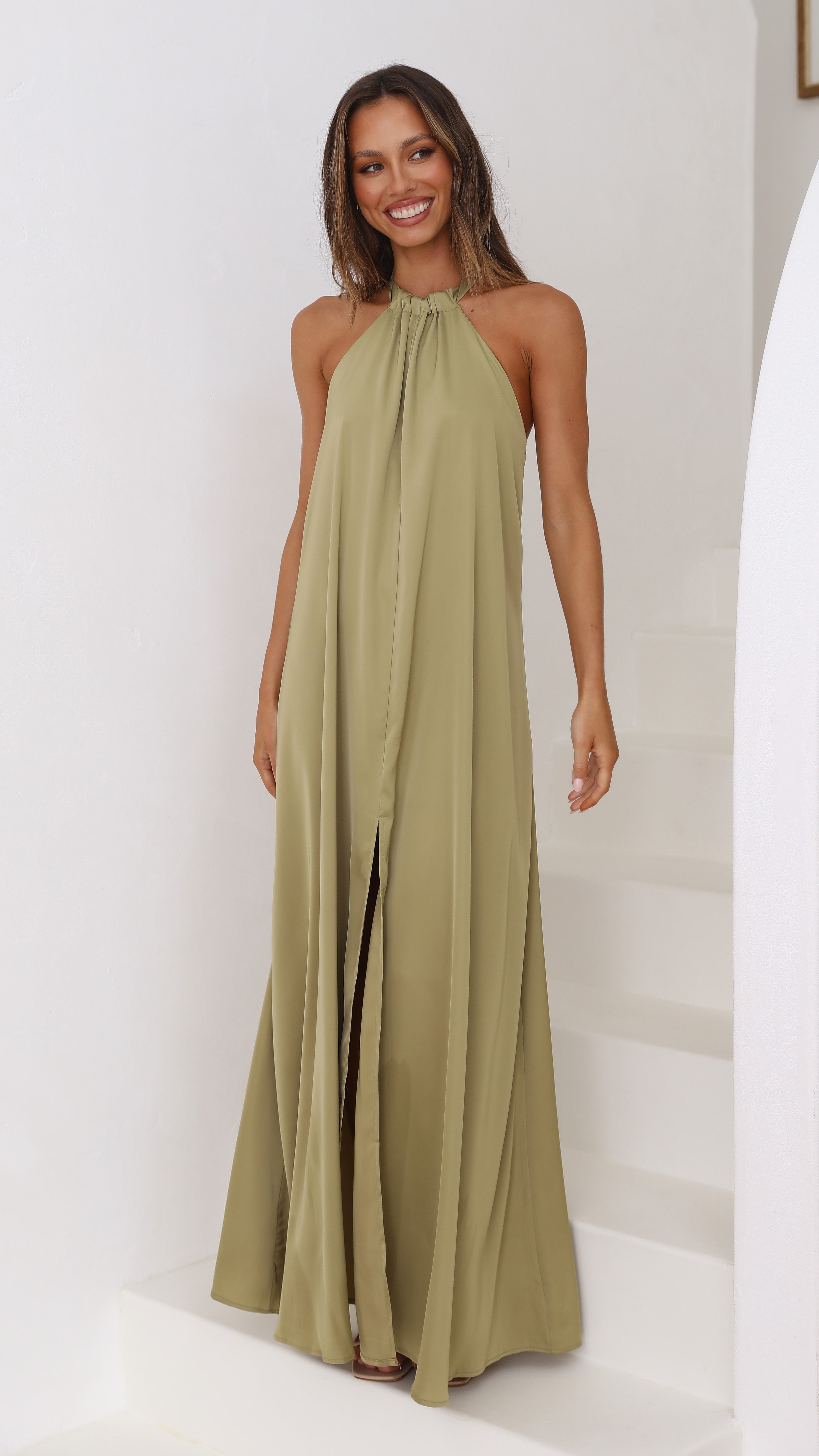 Monique Maxi Dress - Olive
