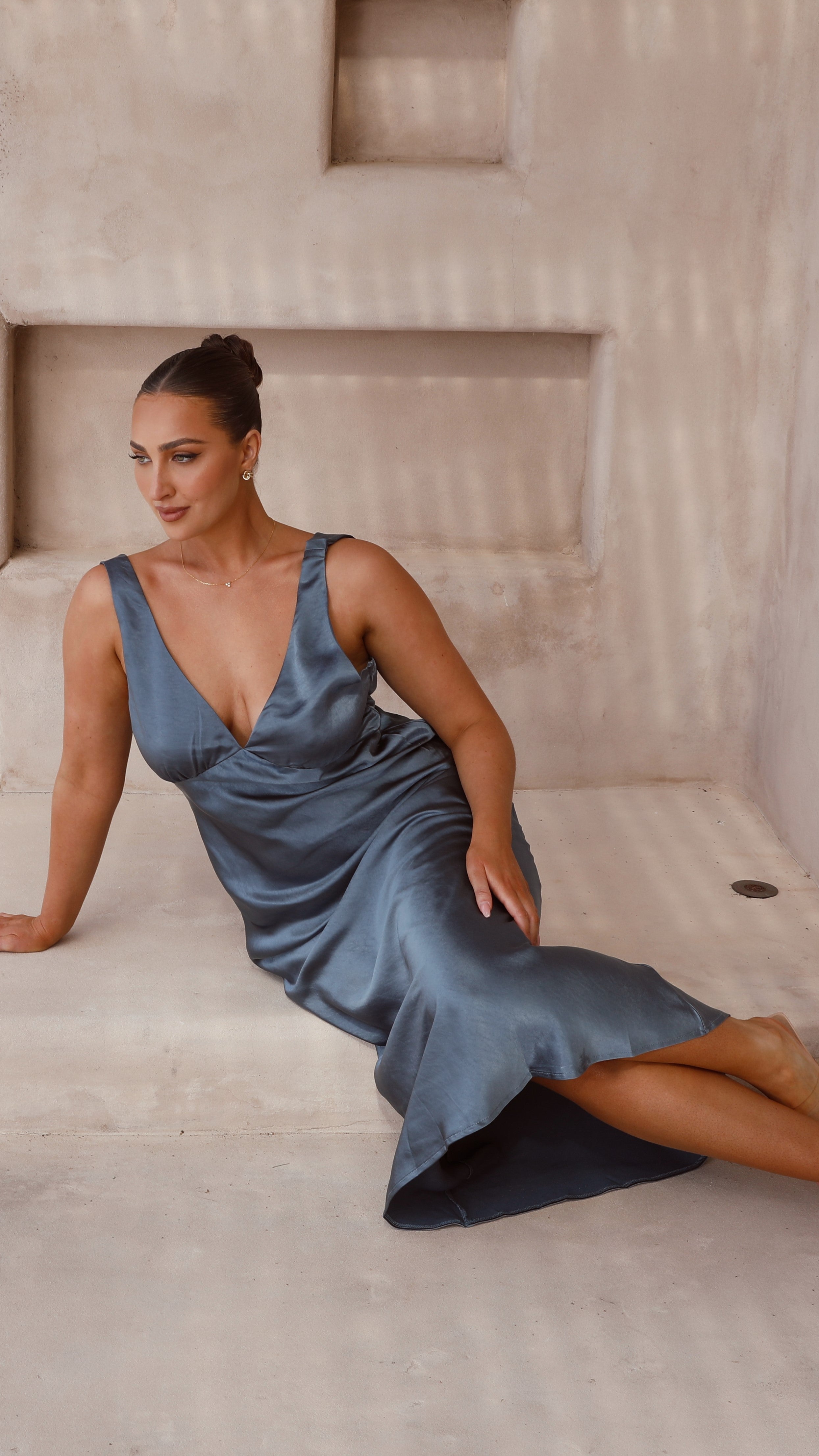 Sammie Maxi Dress - Steel Blue