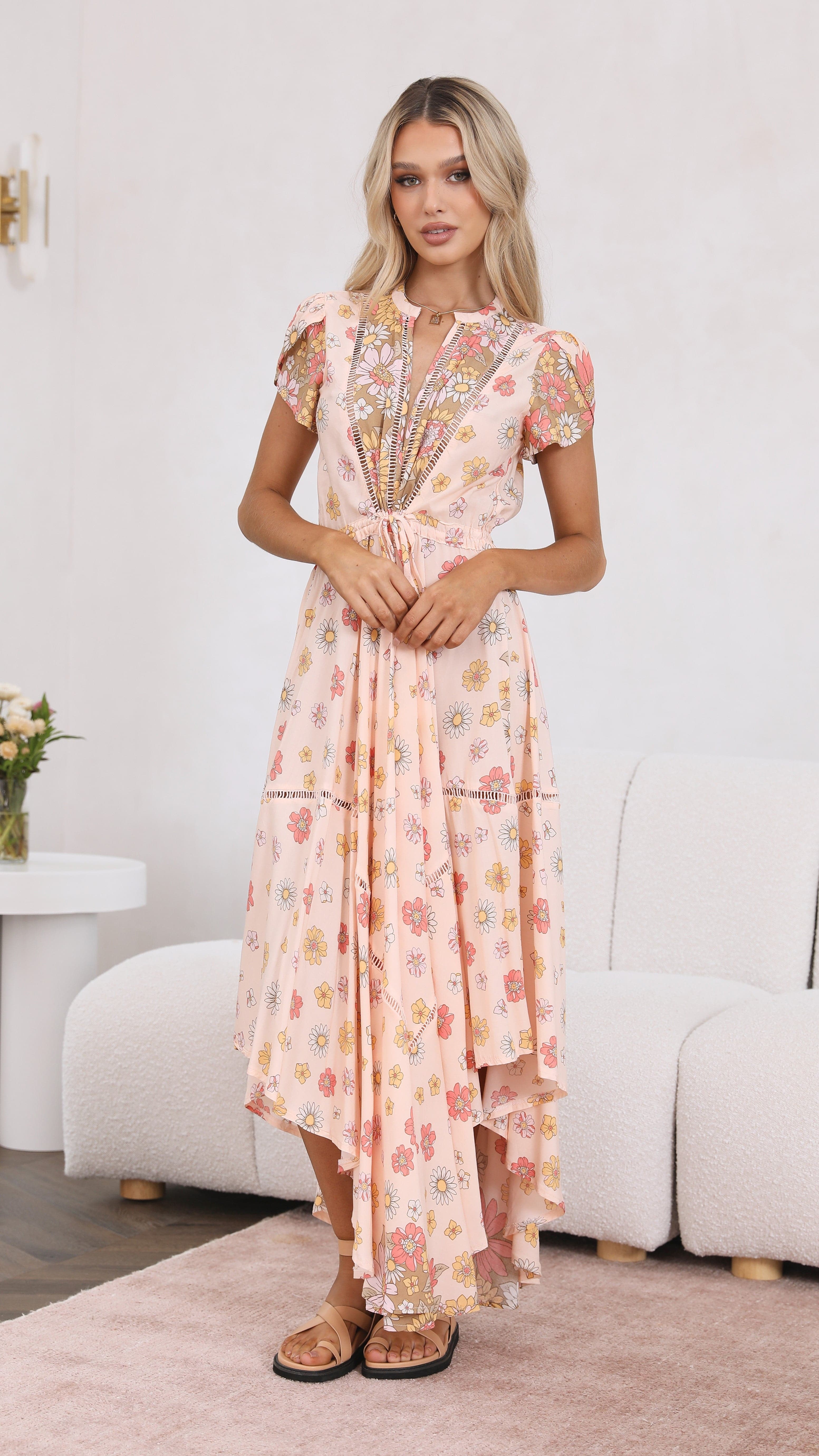 Asher Maxi Dress - Daisies Print
