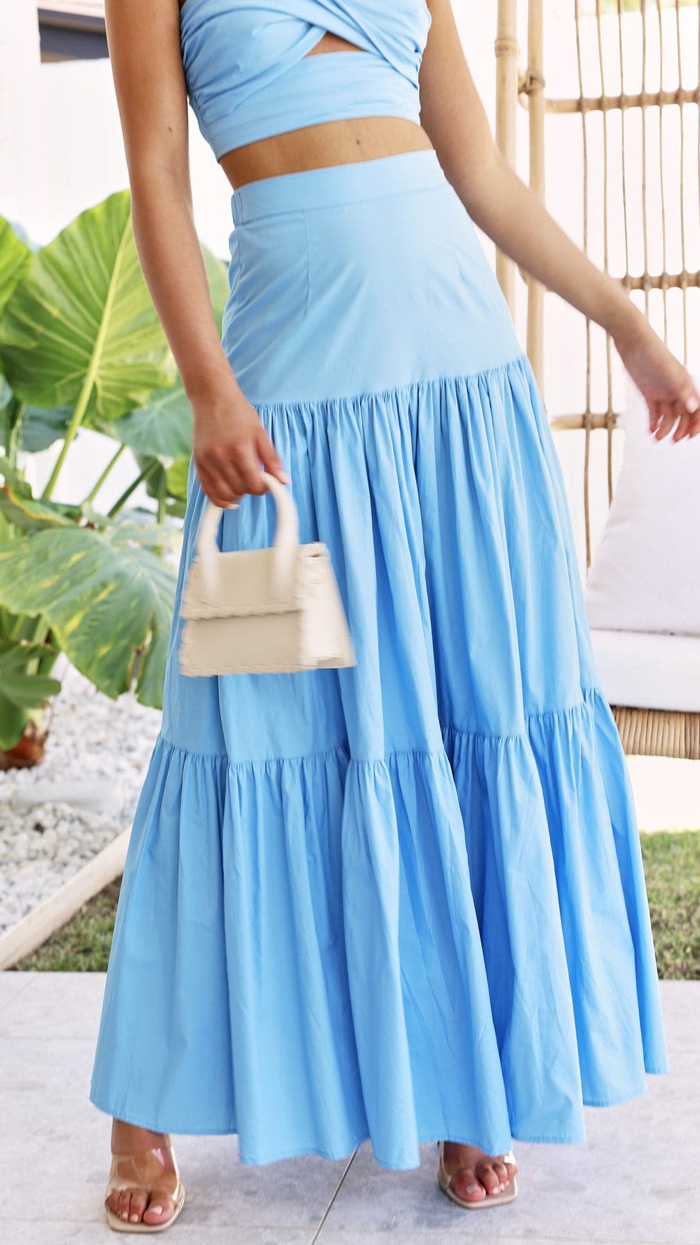 Ayla Maxi Skirt - Periwinkle Blue