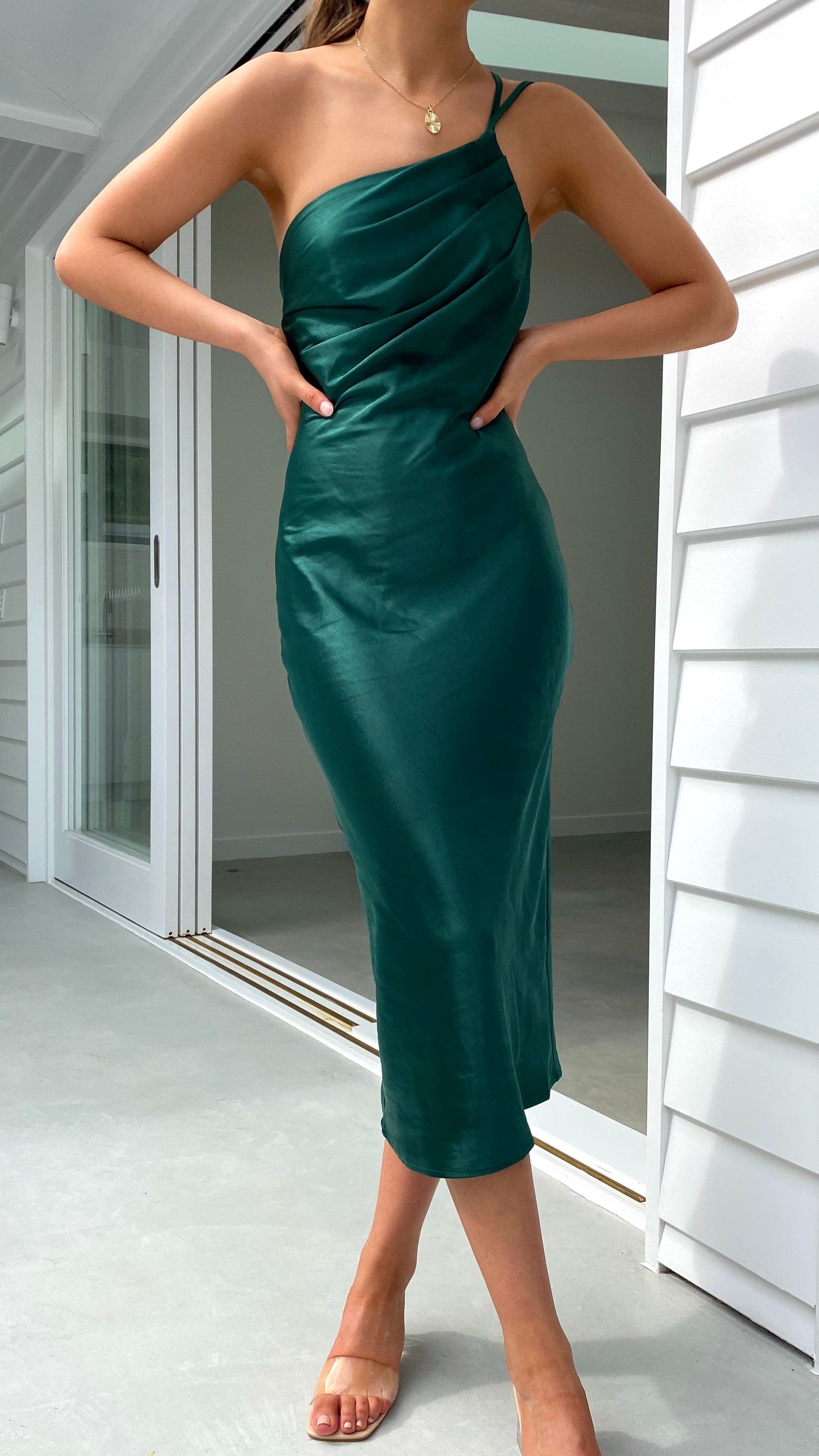 Josephina Midi Dress - Emerald Green