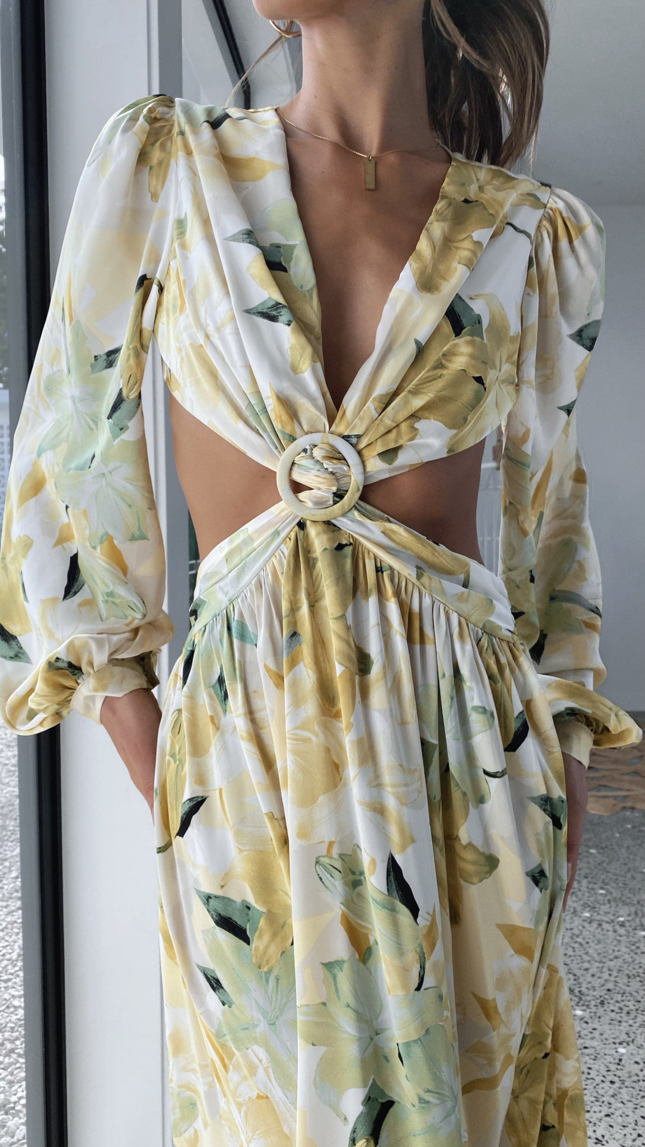 Jeanie Dress - Yellow Floral