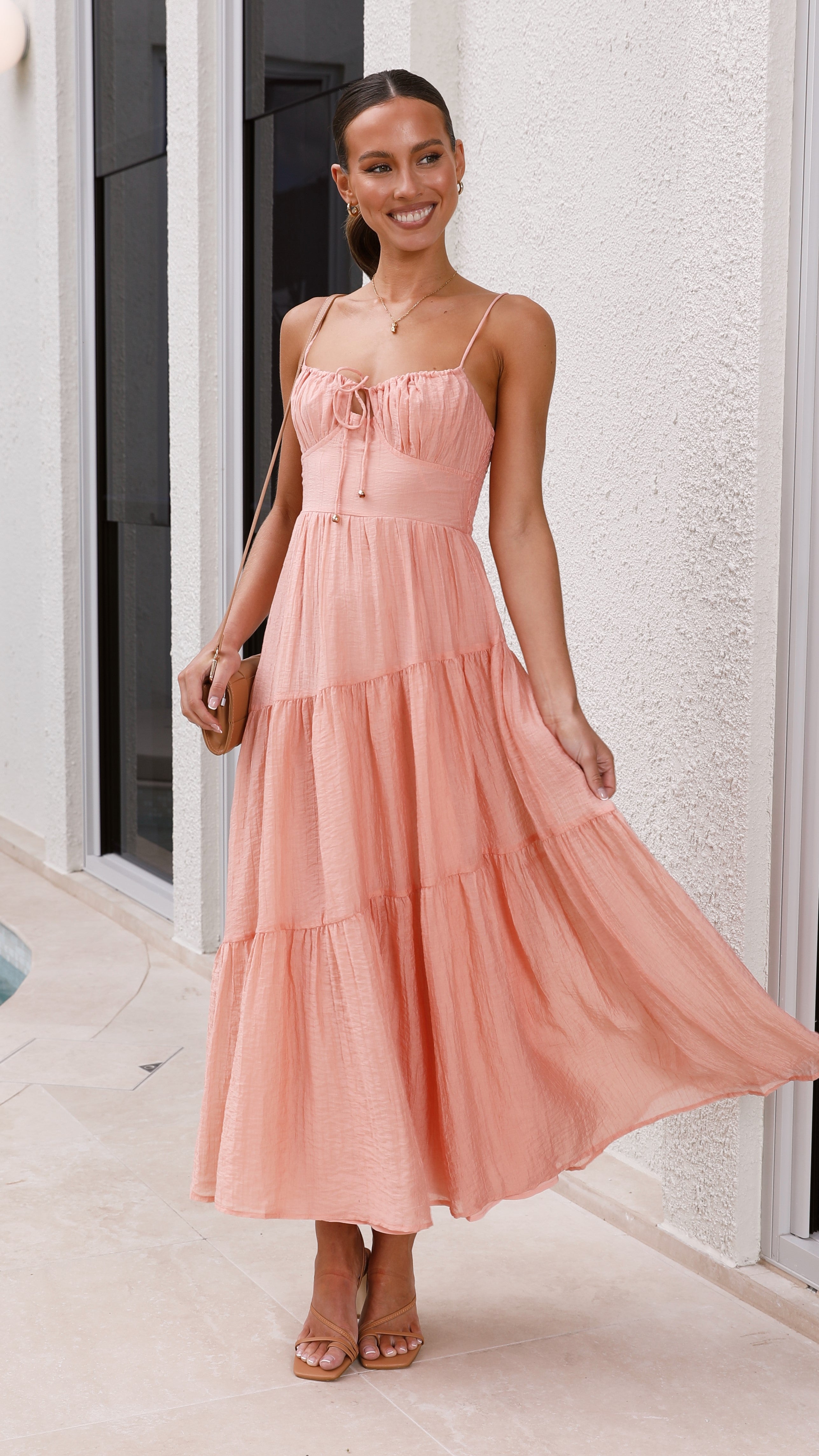 Cove Midi Dress - Apricot
