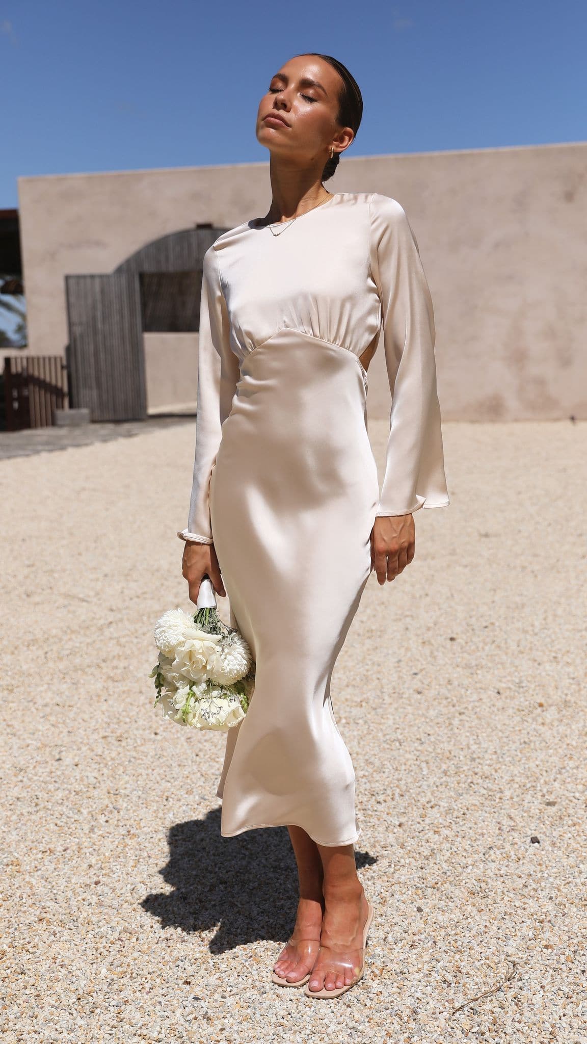 Aubrey Midi Dress - Champagne