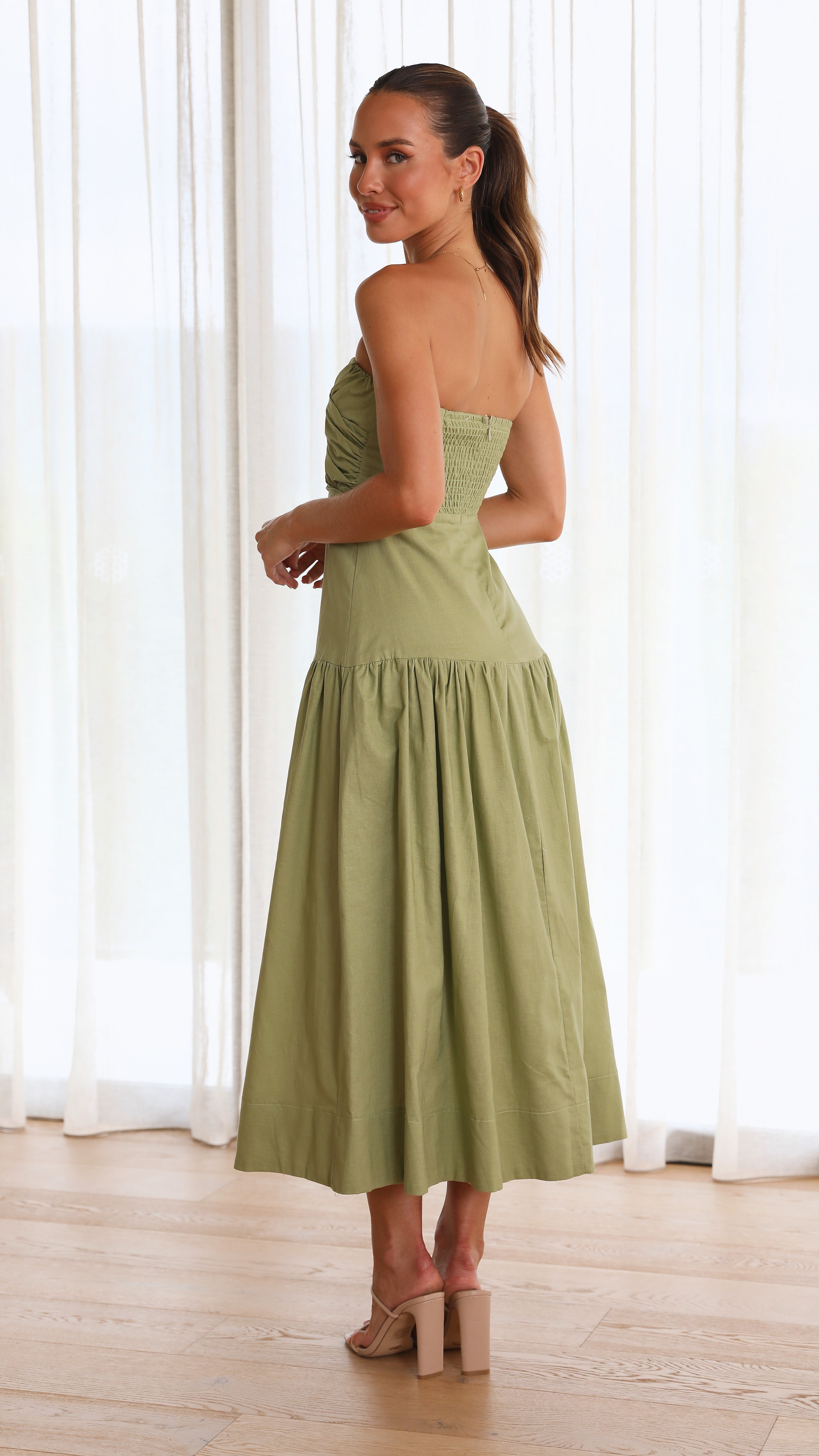 Tami Midi Dress - Pistachio