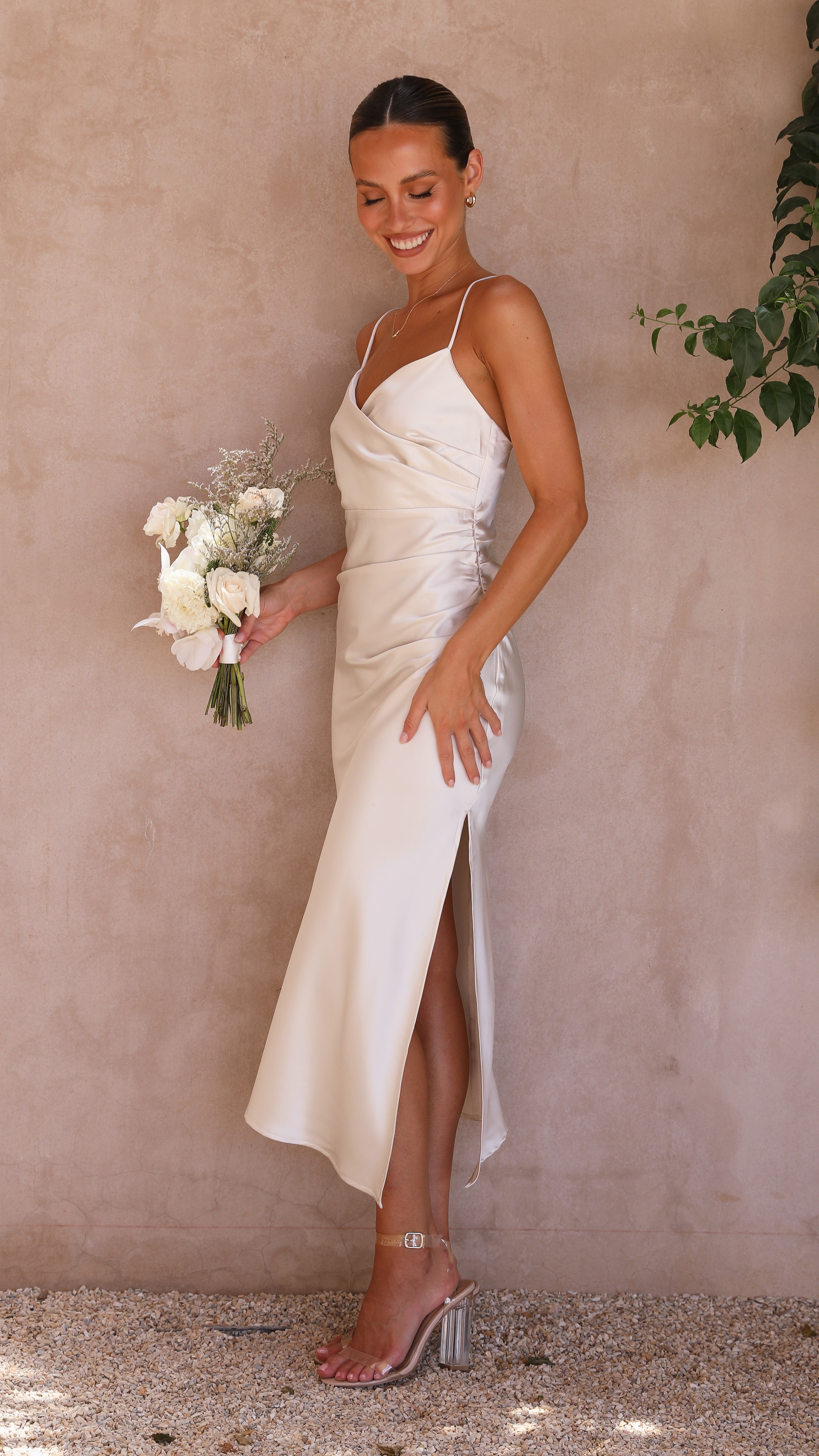 Monte Midi Dress - Ivory