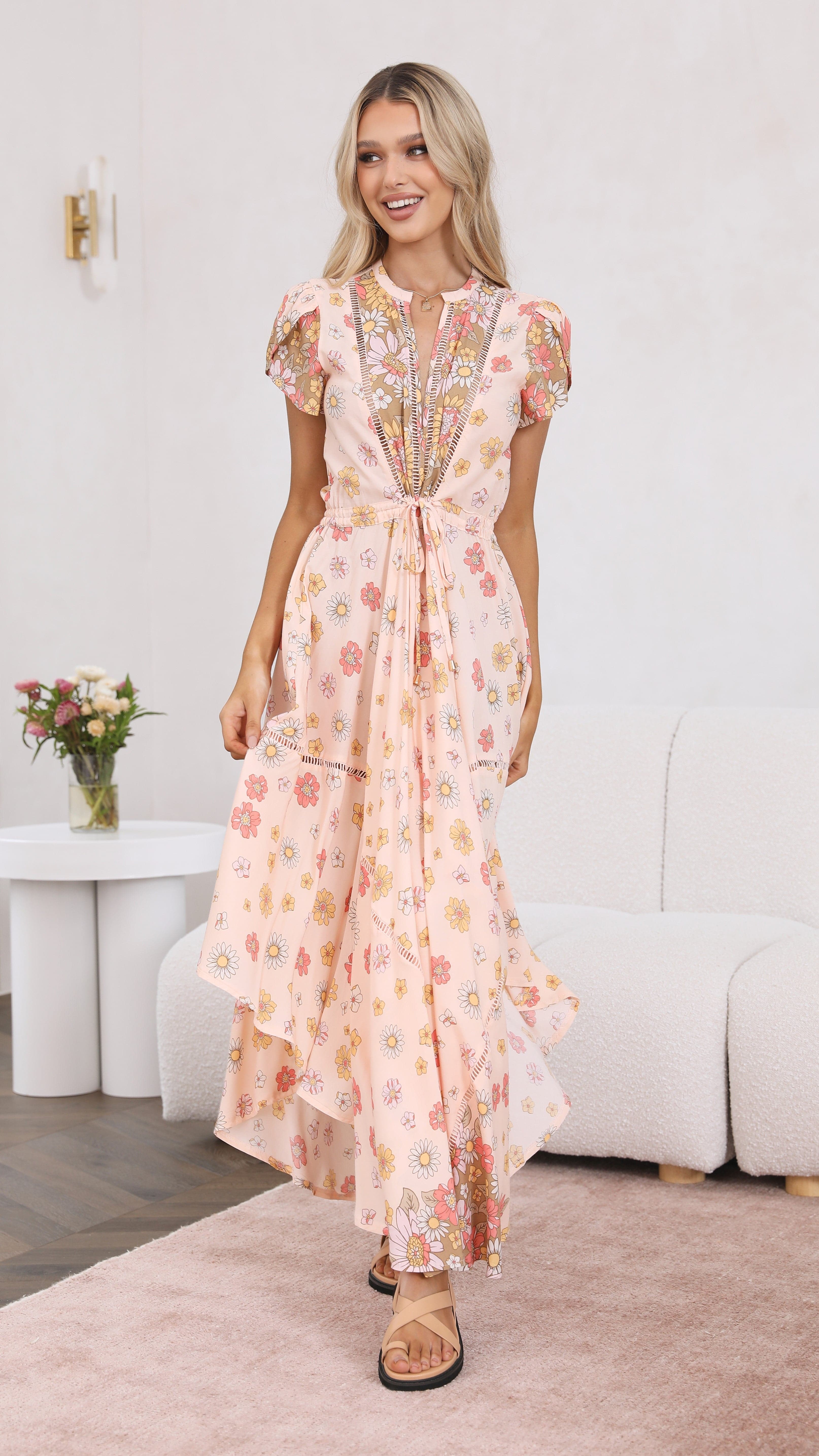 Asher Maxi Dress - Daisies Print
