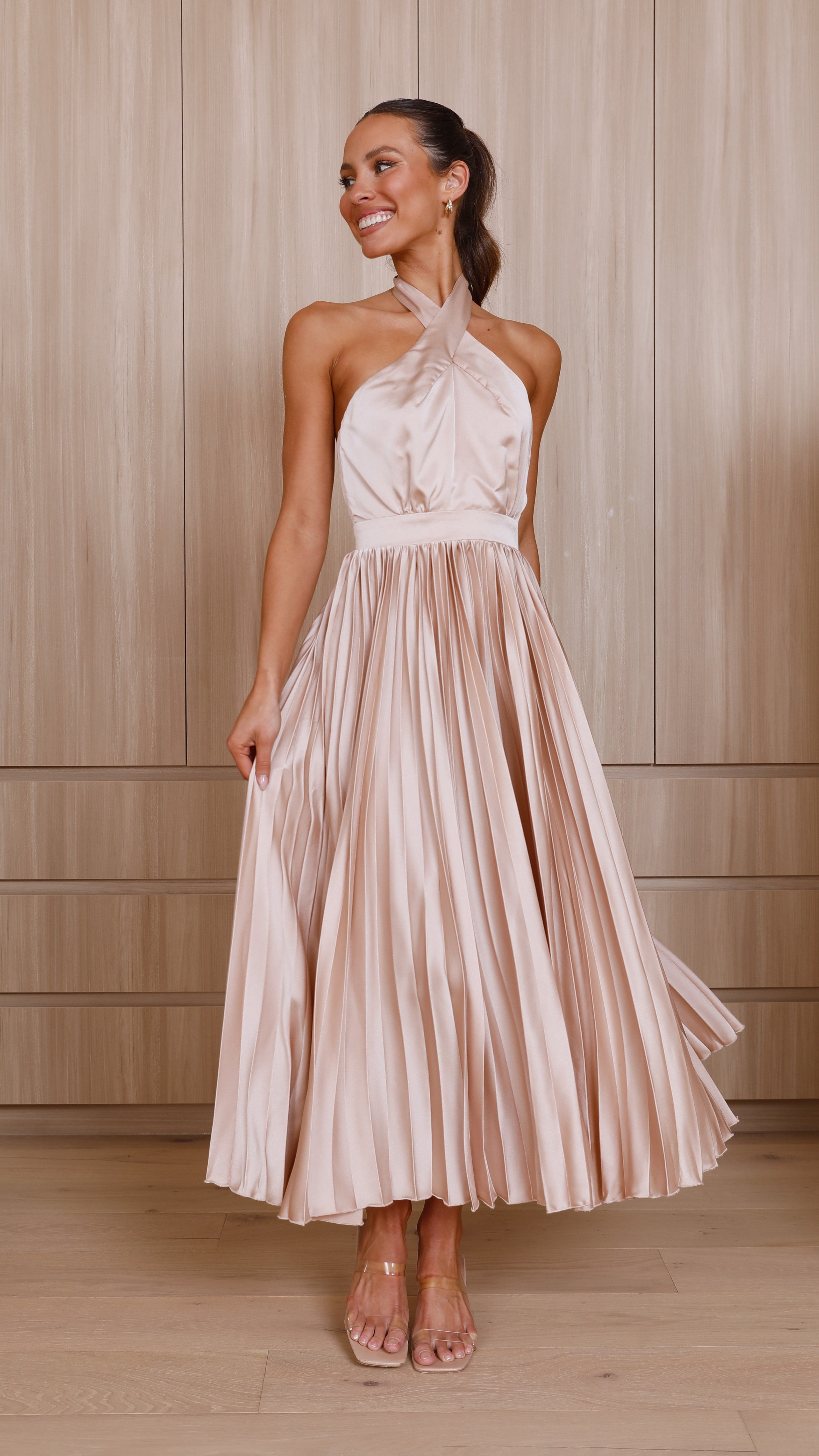 Charlotte Midi Dress - Champagne