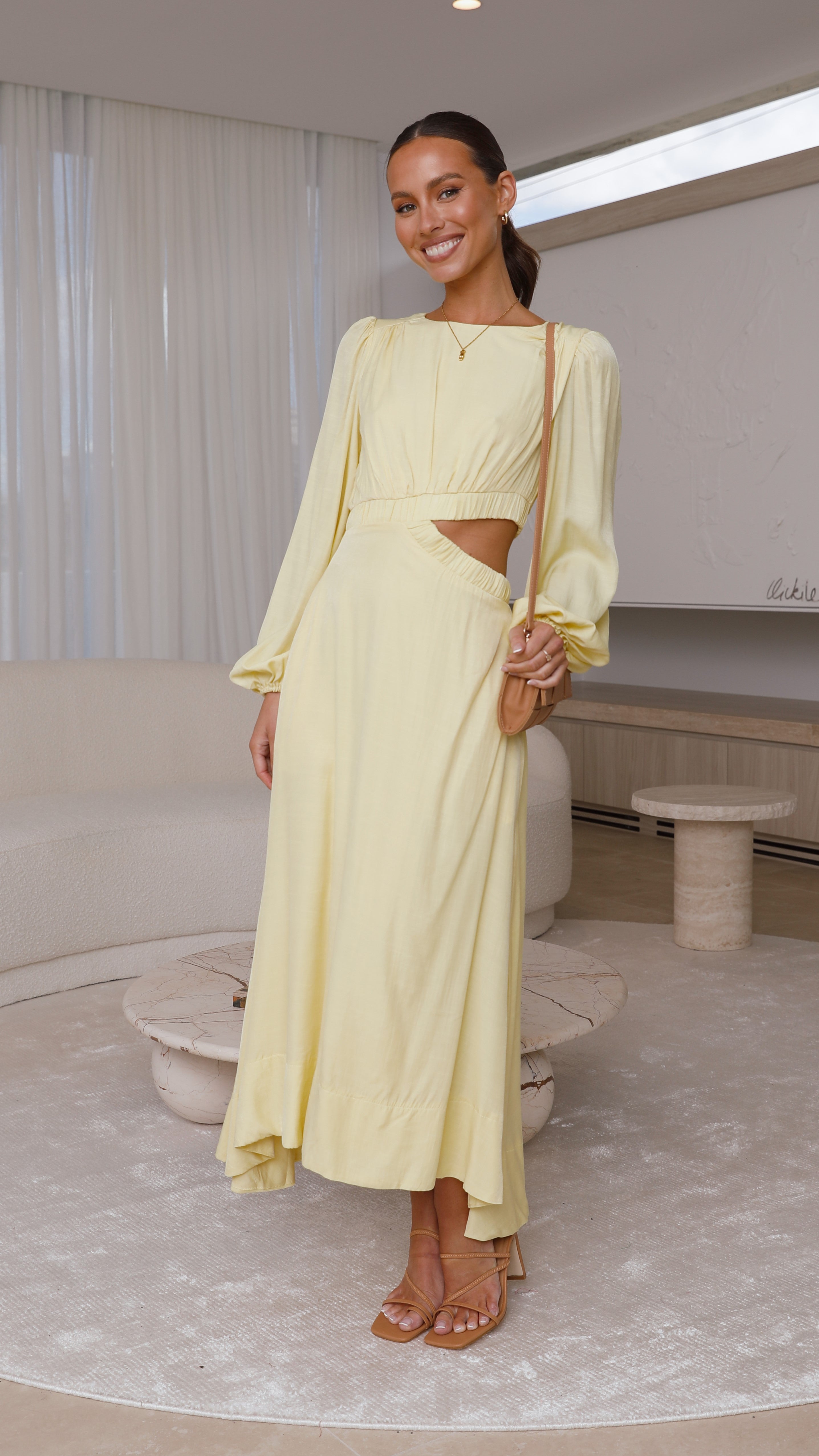 Eloise Midi Dress - Yellow