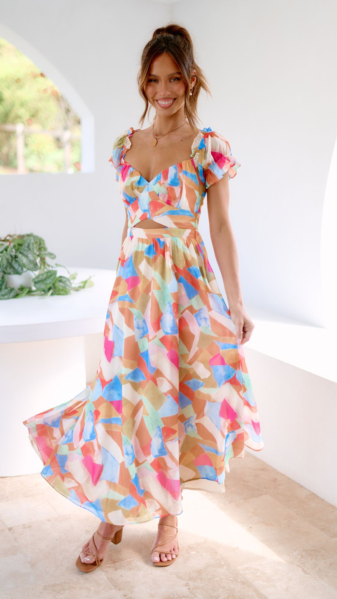 Melissa Maxi Dress - Yellow Multi