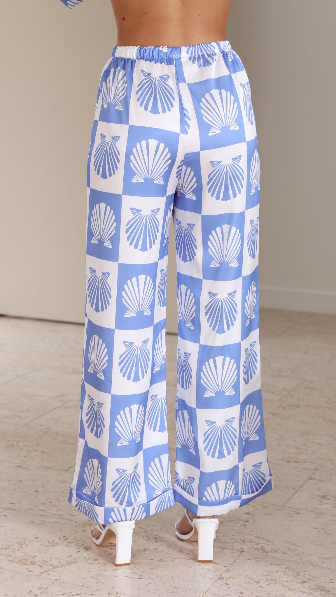 Camilla Shirt and Pants Set - Blue/White
