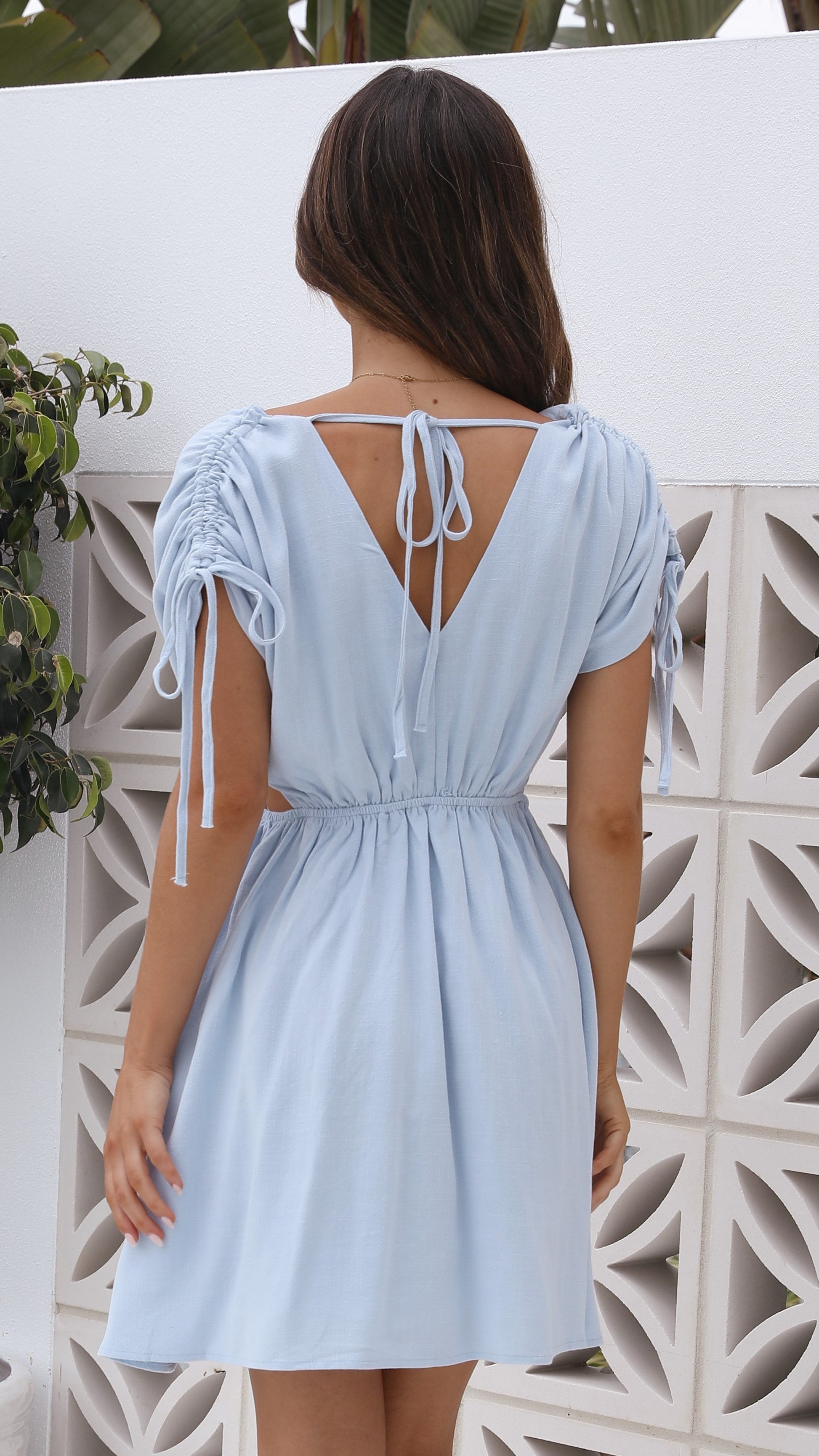 Fortune Mini Dress - Sky Blue