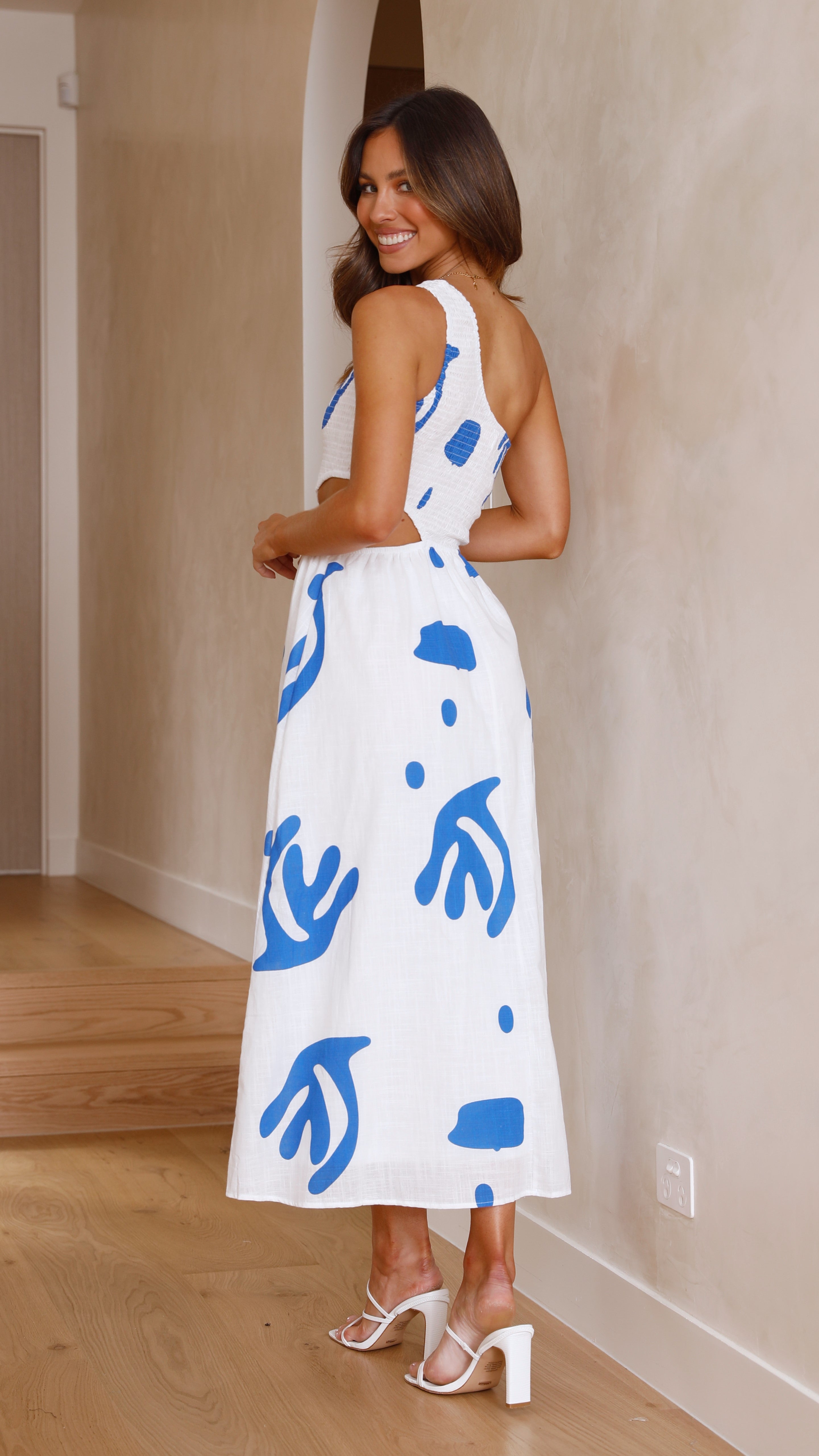 Elle Midi Dress - Blue