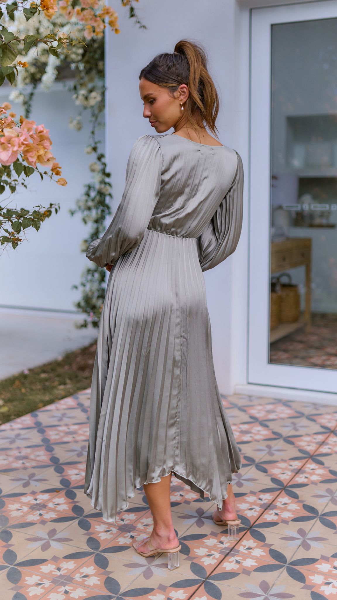 Angelina Midi Dress - Olive