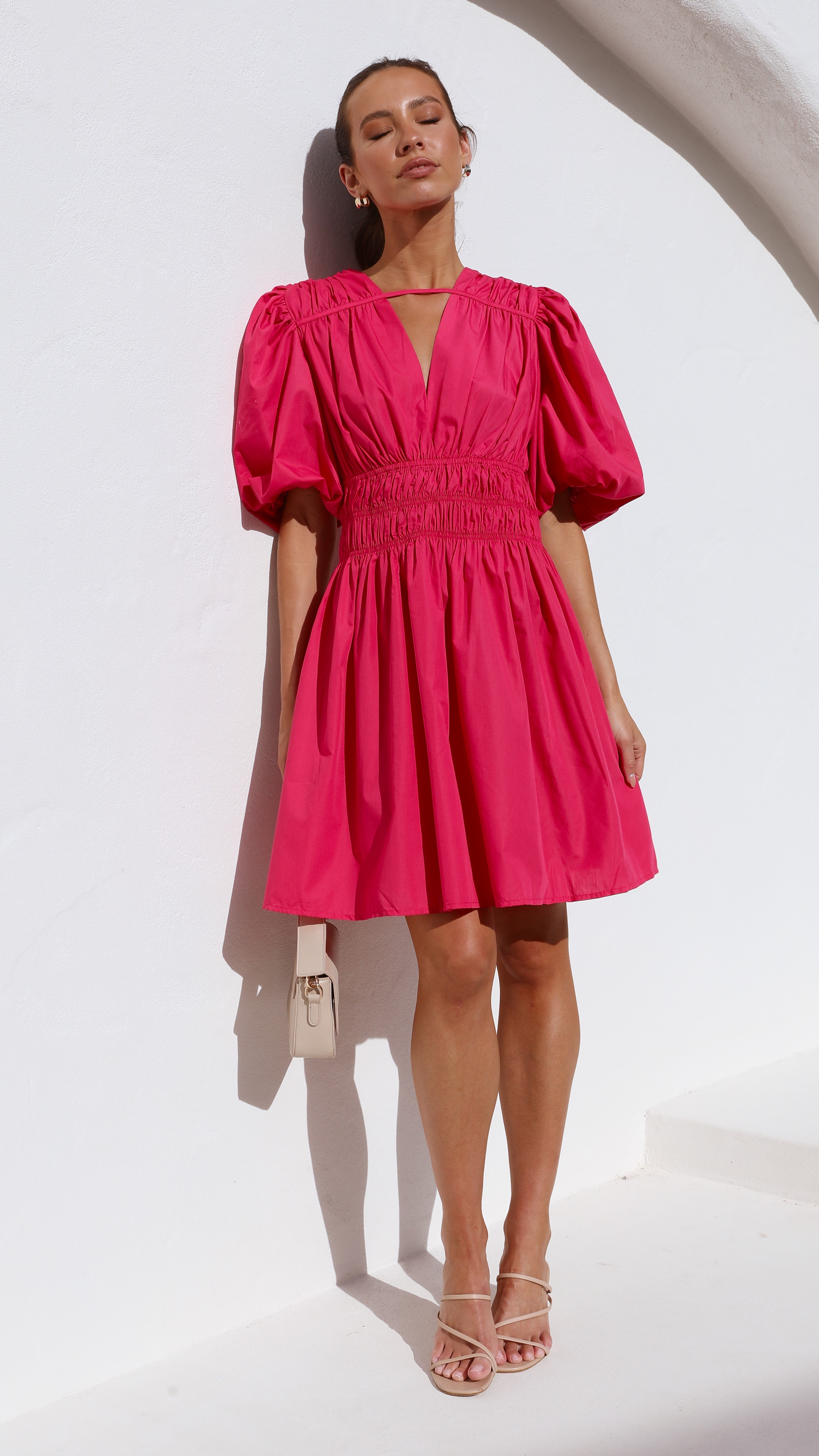 Charla Mini Dress - Hot Pink