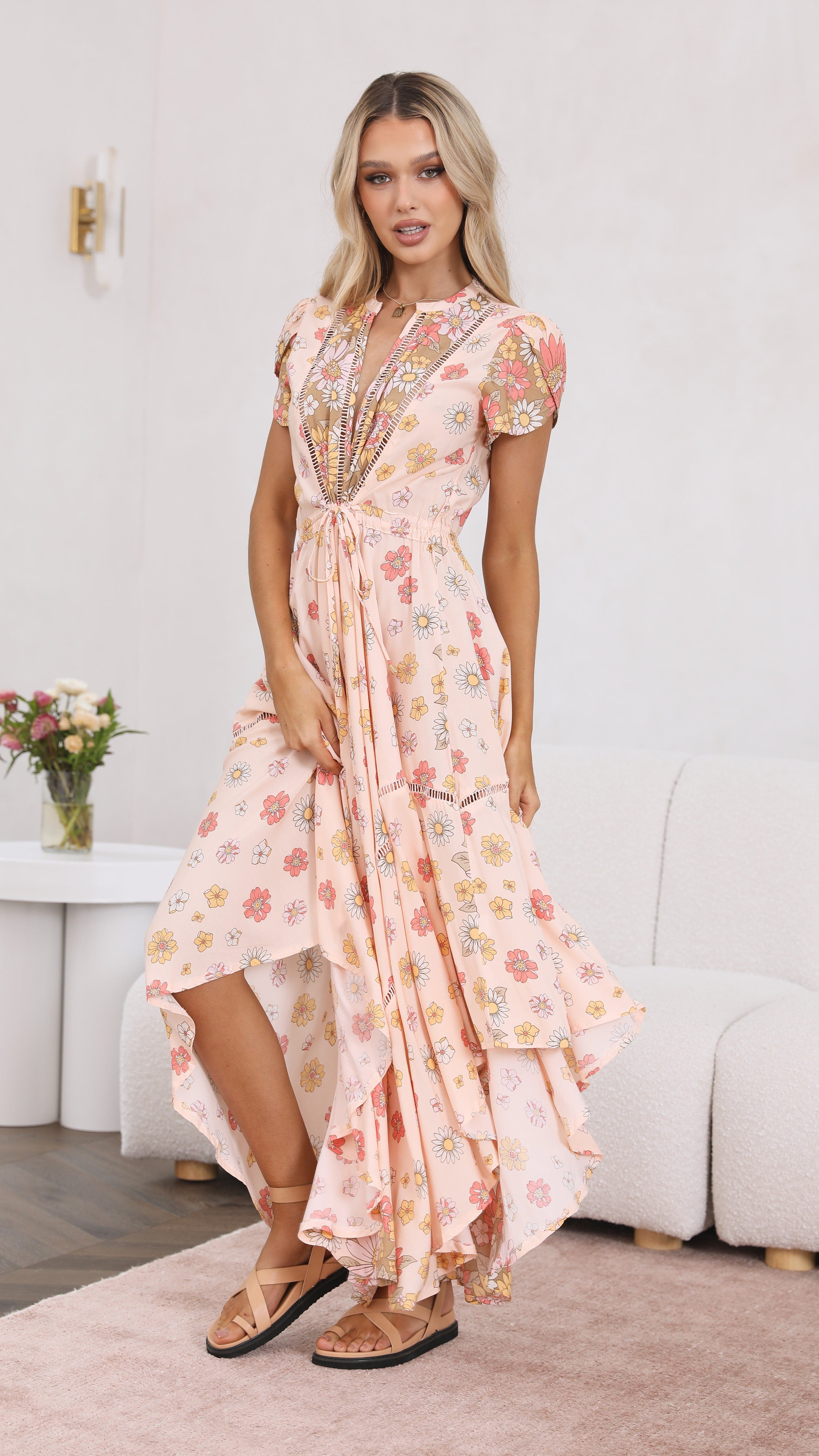 Asher Maxi Dress - Daisies Print