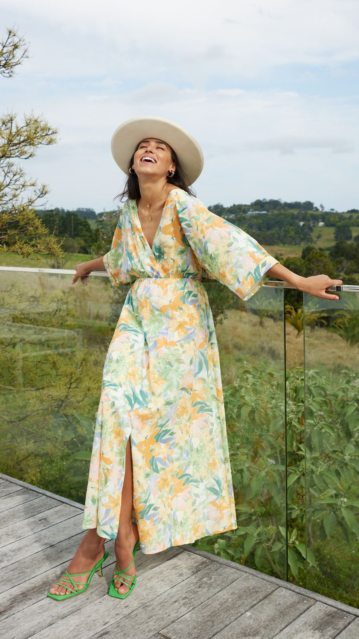 Marcy Maxi Dress - Wildflowers Print
