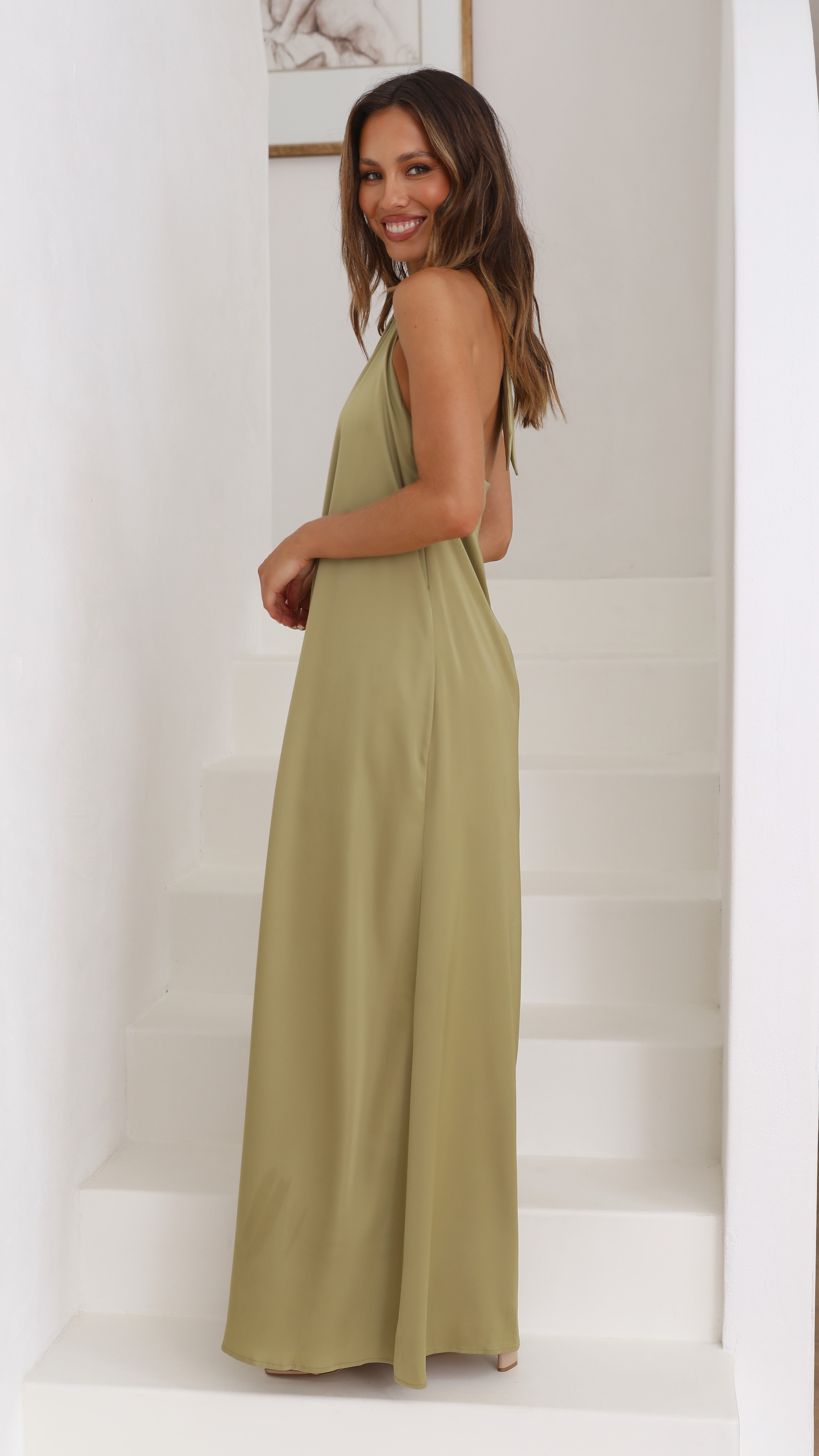 Monique Maxi Dress - Olive