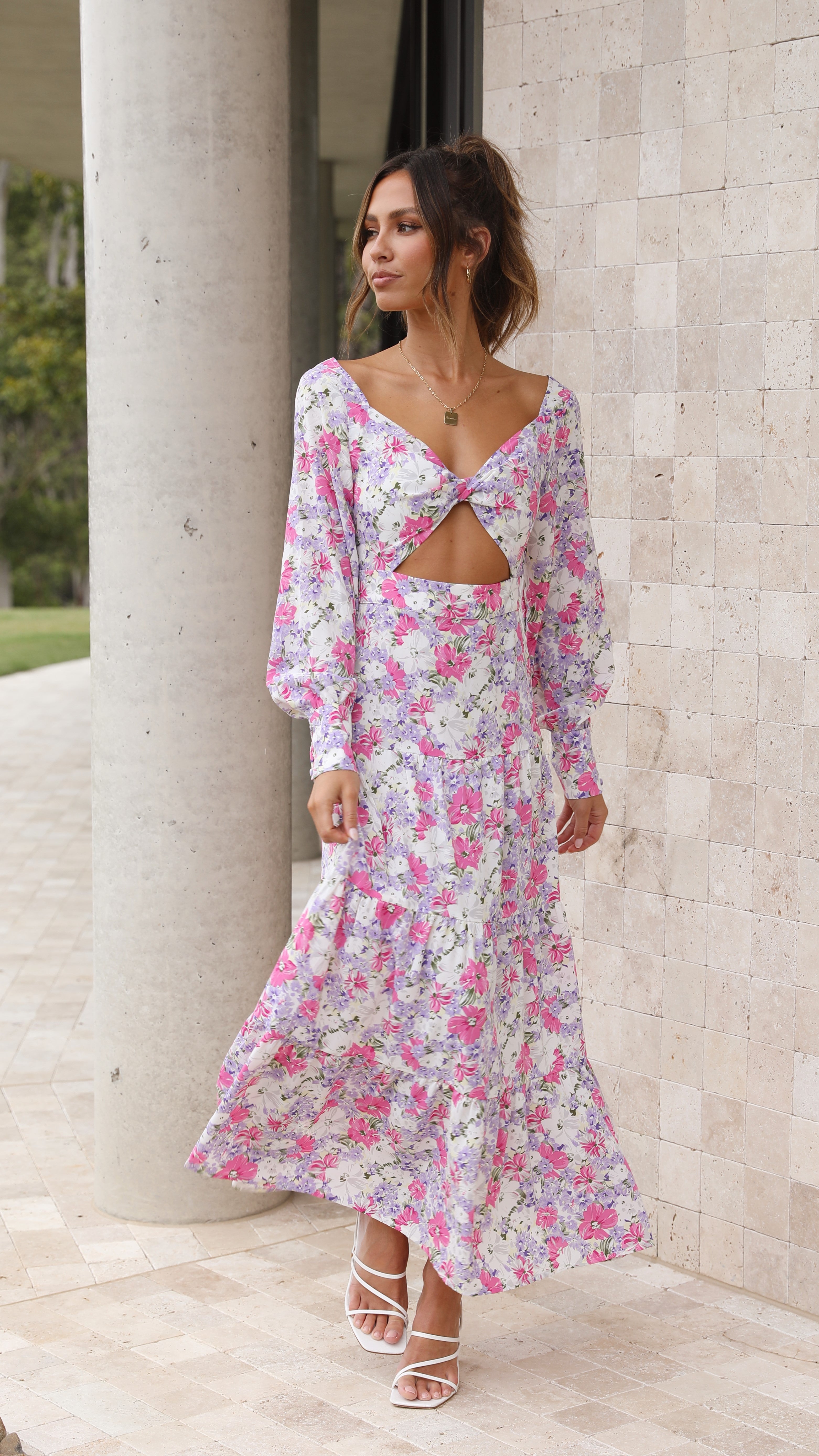 Danette Maxi Dress - Lilac Floral