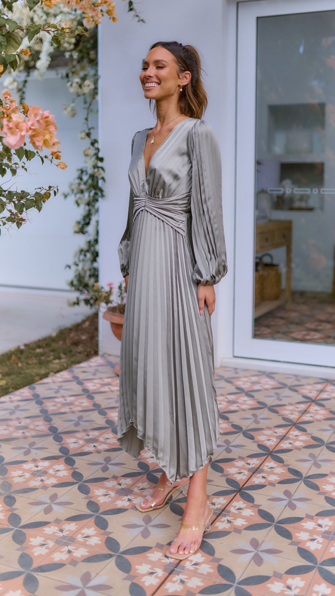 Angelina Midi Dress - Olive