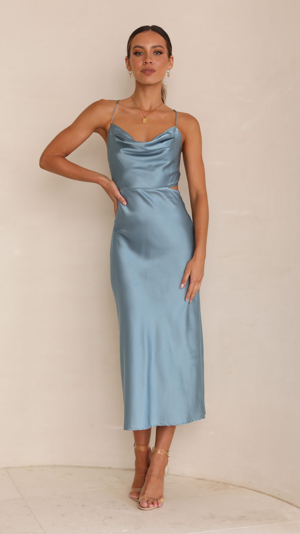 Charis Slip Dress - Slate