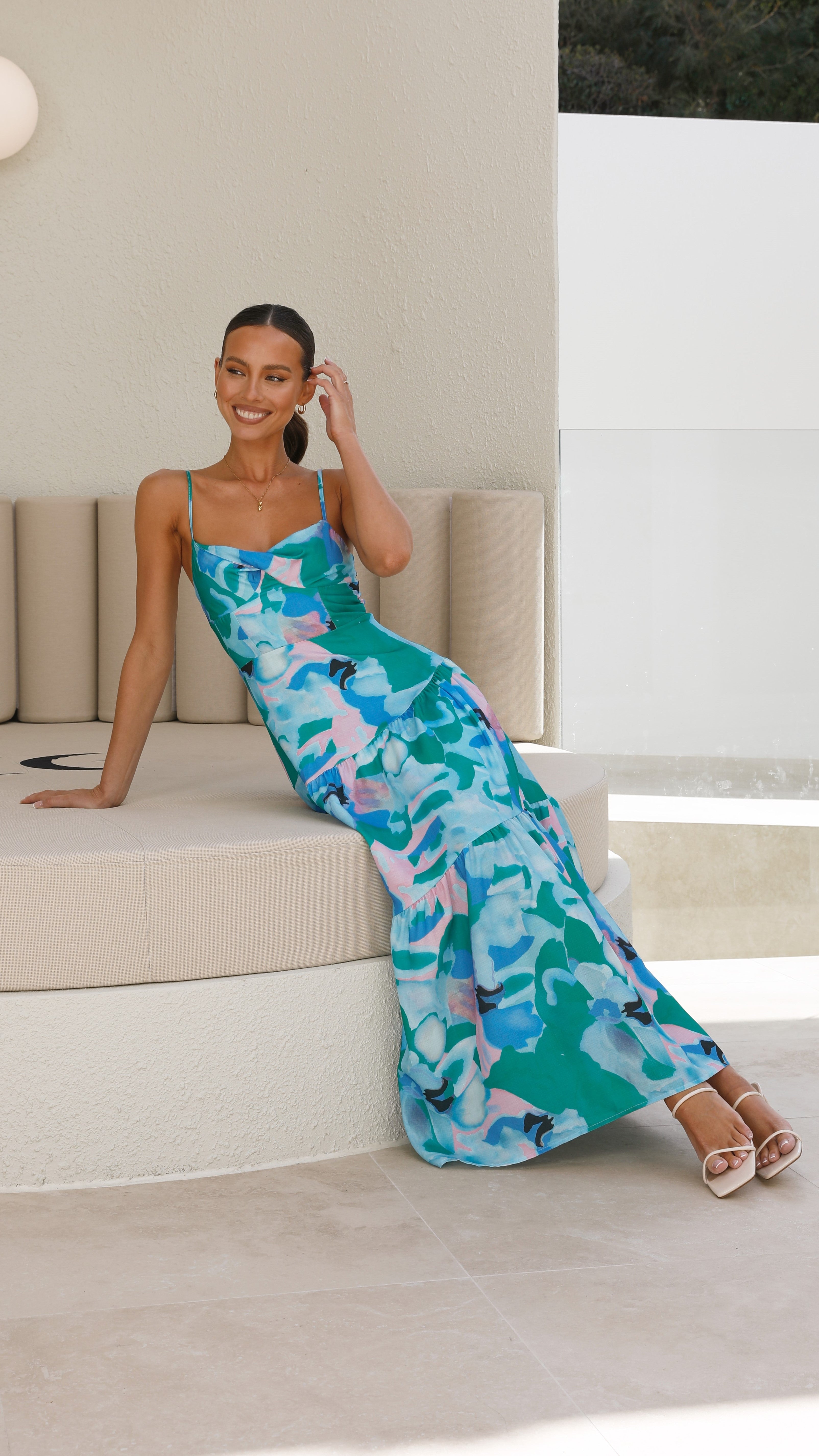 Belina Midi Dress - Blue