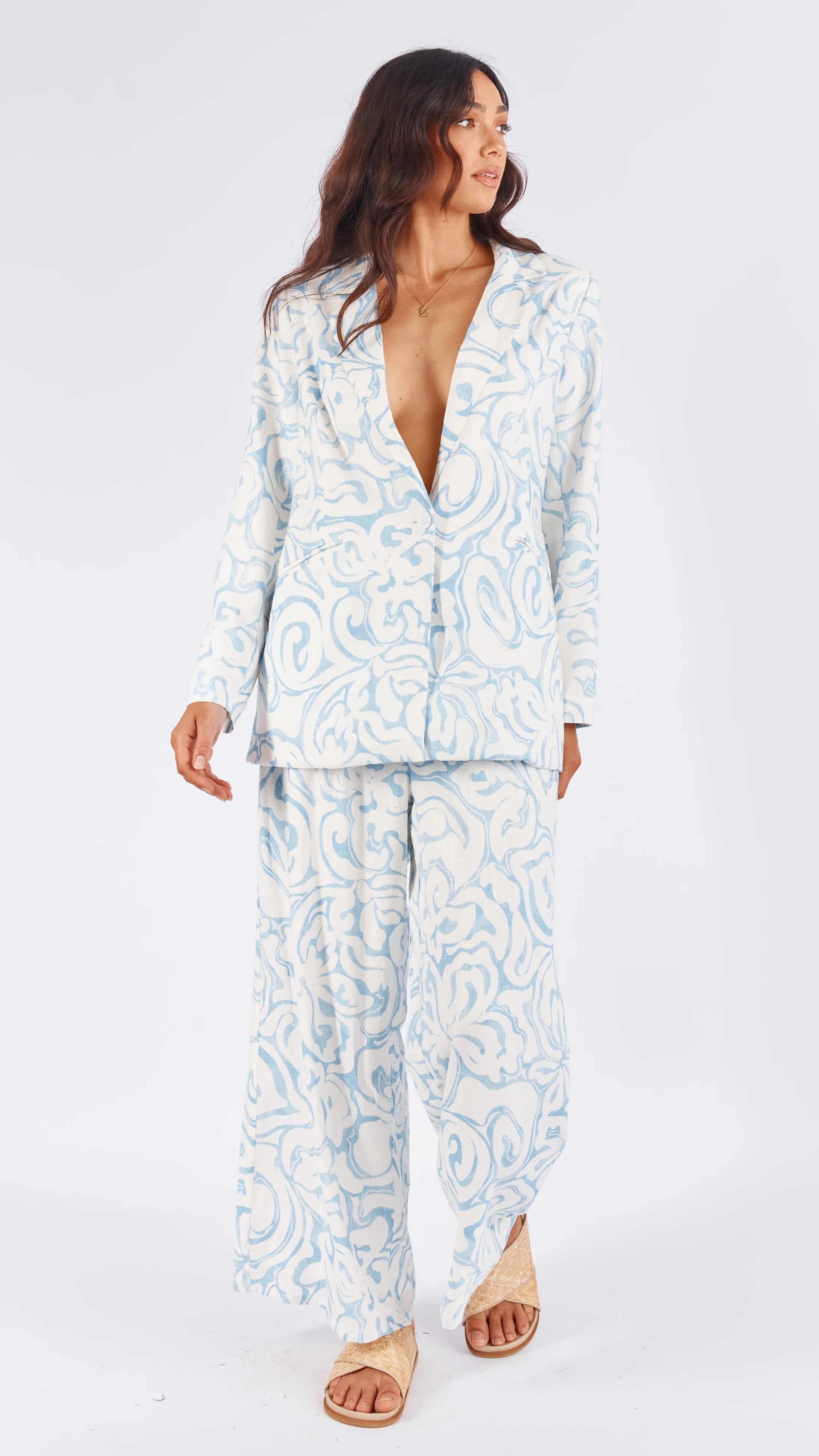Fields Blazer - Thalassa Print
