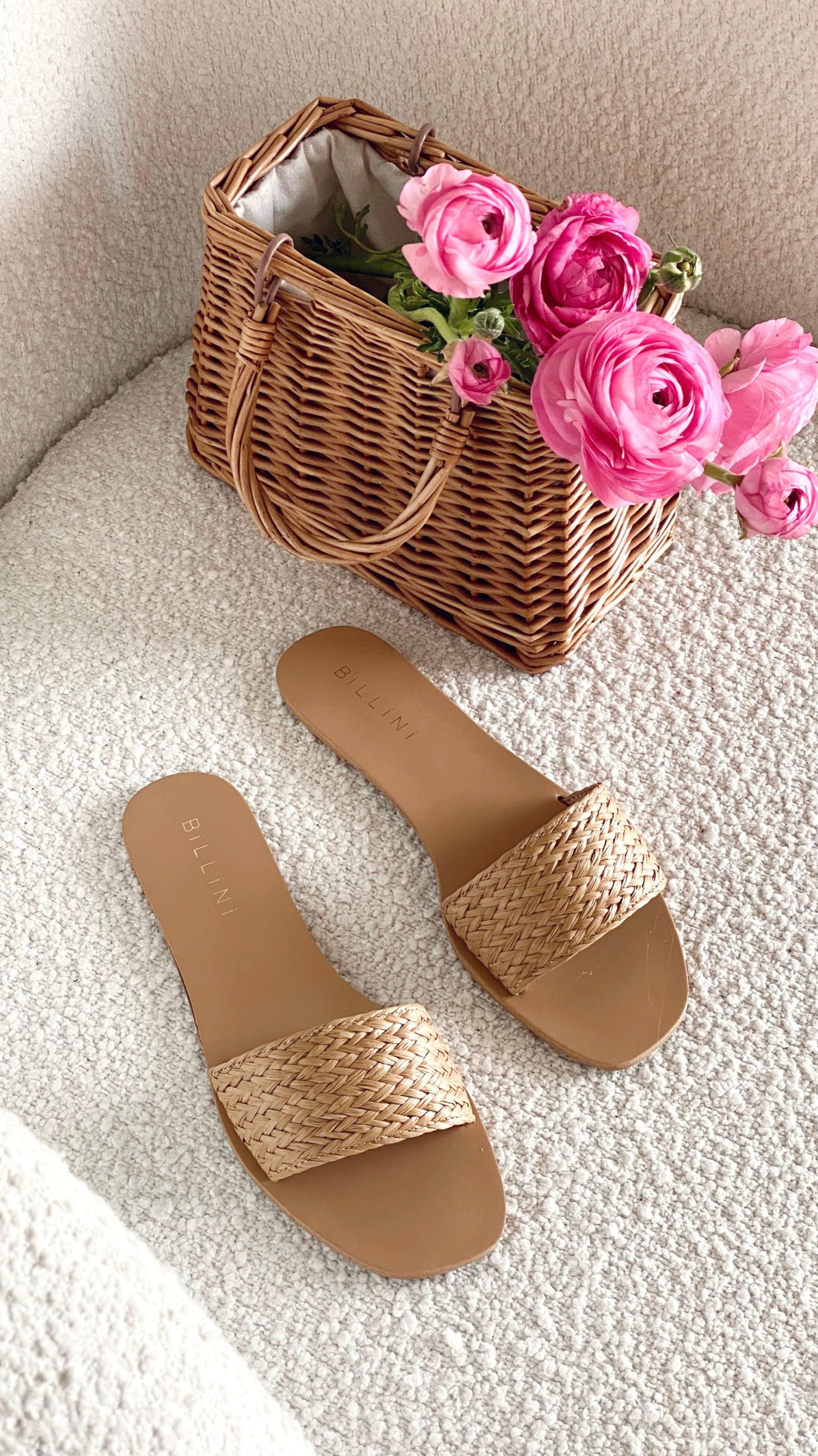 Henrik Slide - Natural Raffia