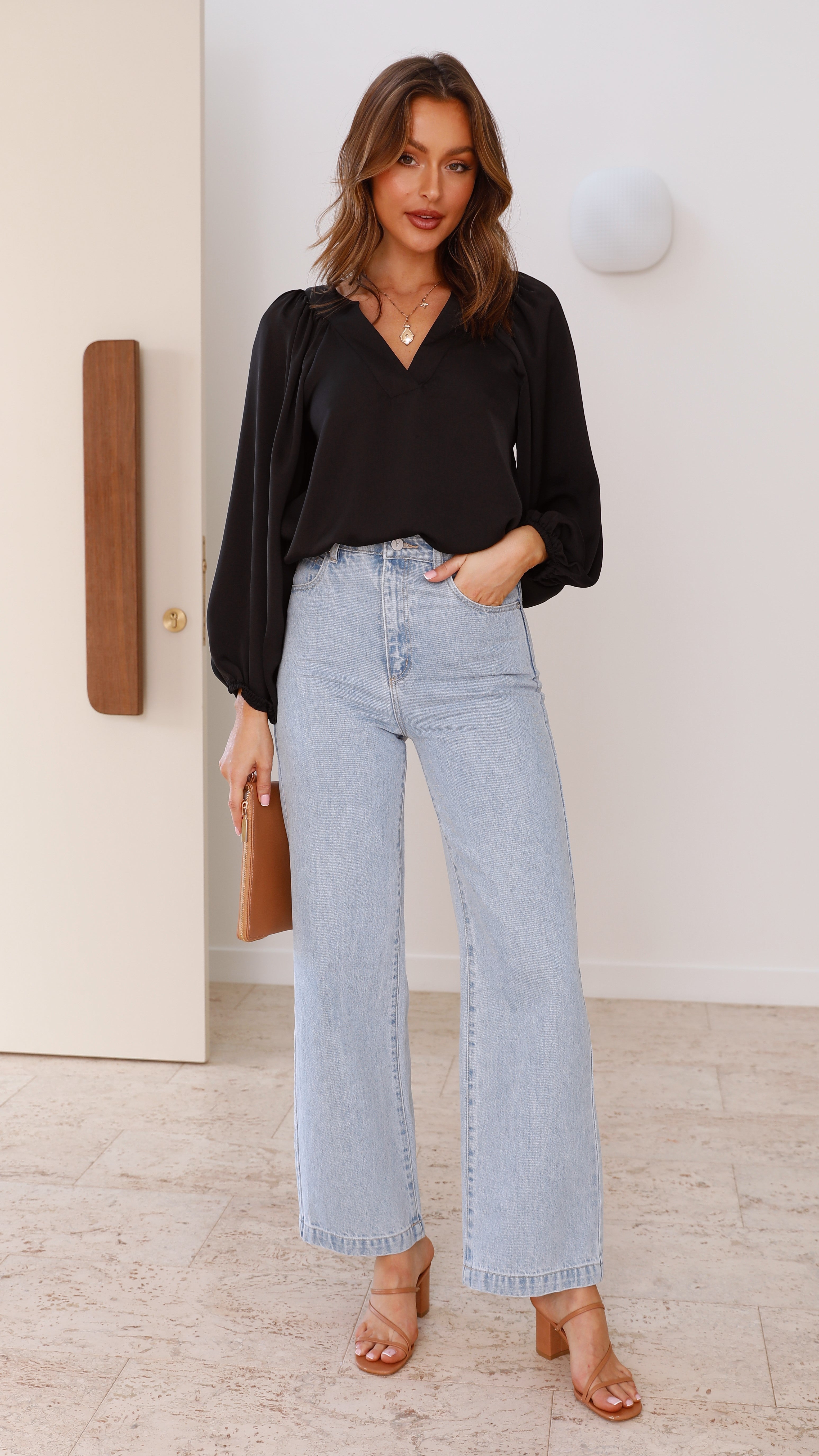 Marli Long Sleeve Top - Black