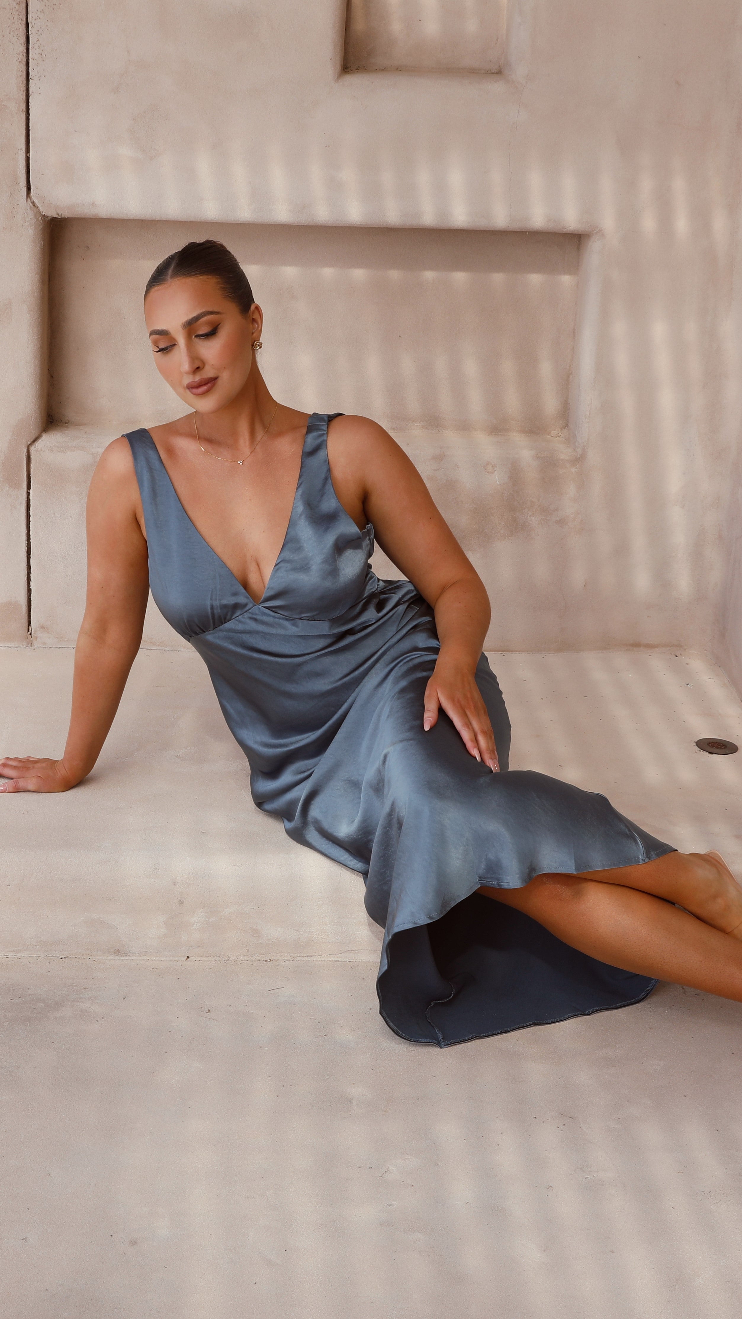 Sammie Maxi Dress - Steel Blue