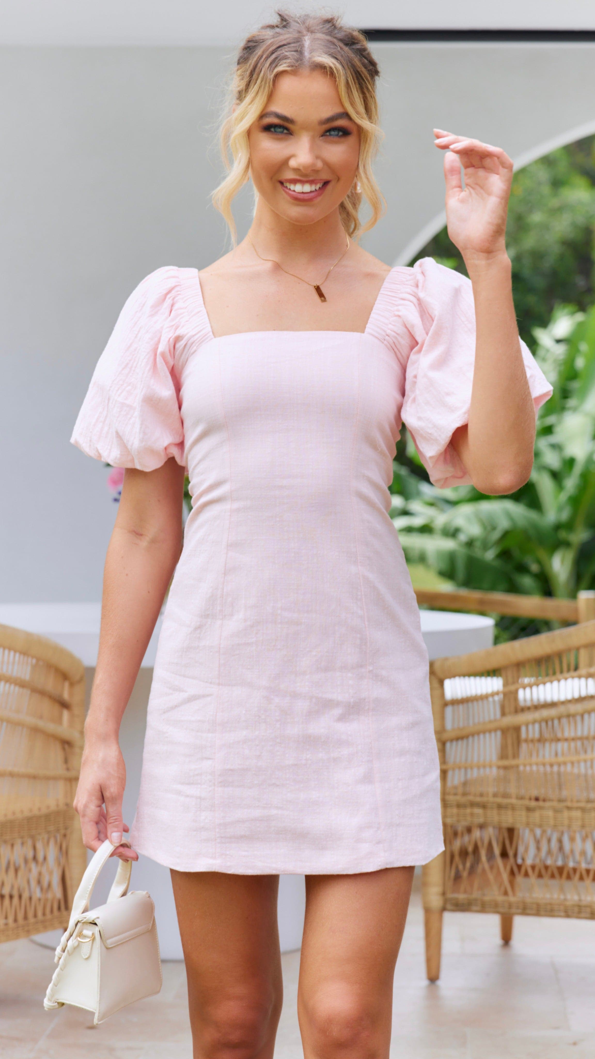 Tuscany Dress - Baby Pink