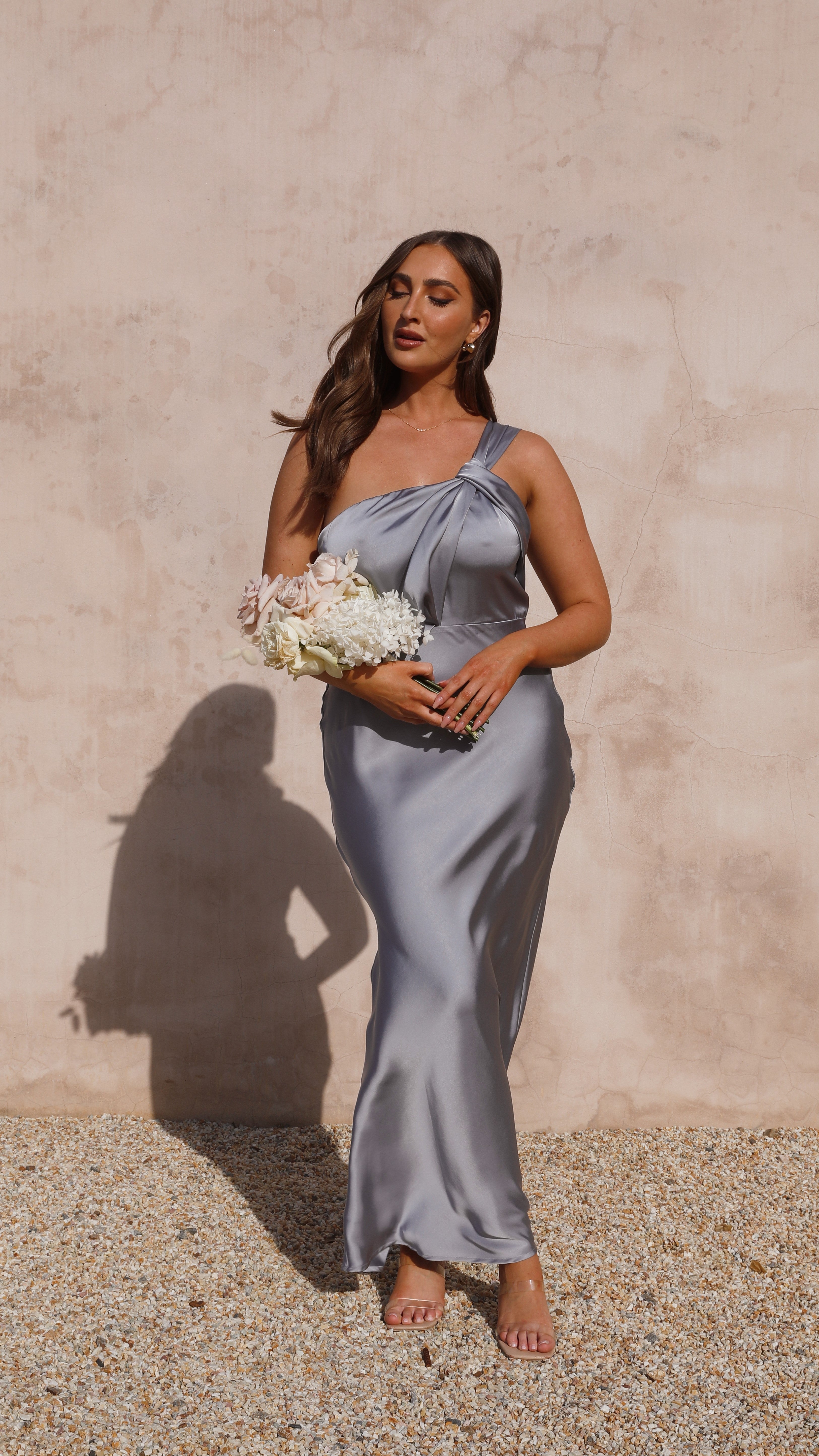 Greta Maxi Dress - Steel Blue