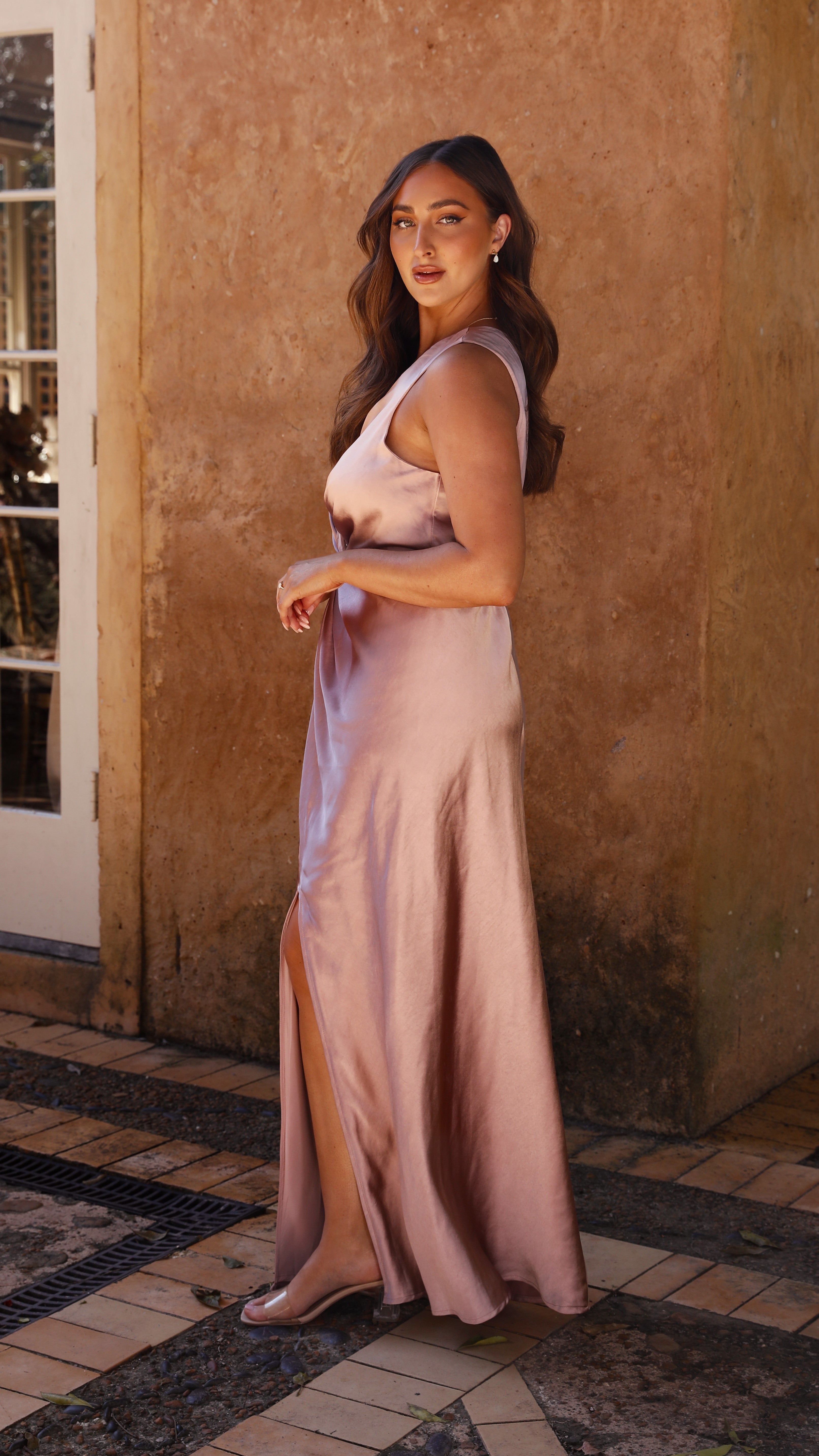 Lucia Maxi Dress - Dusty Pink