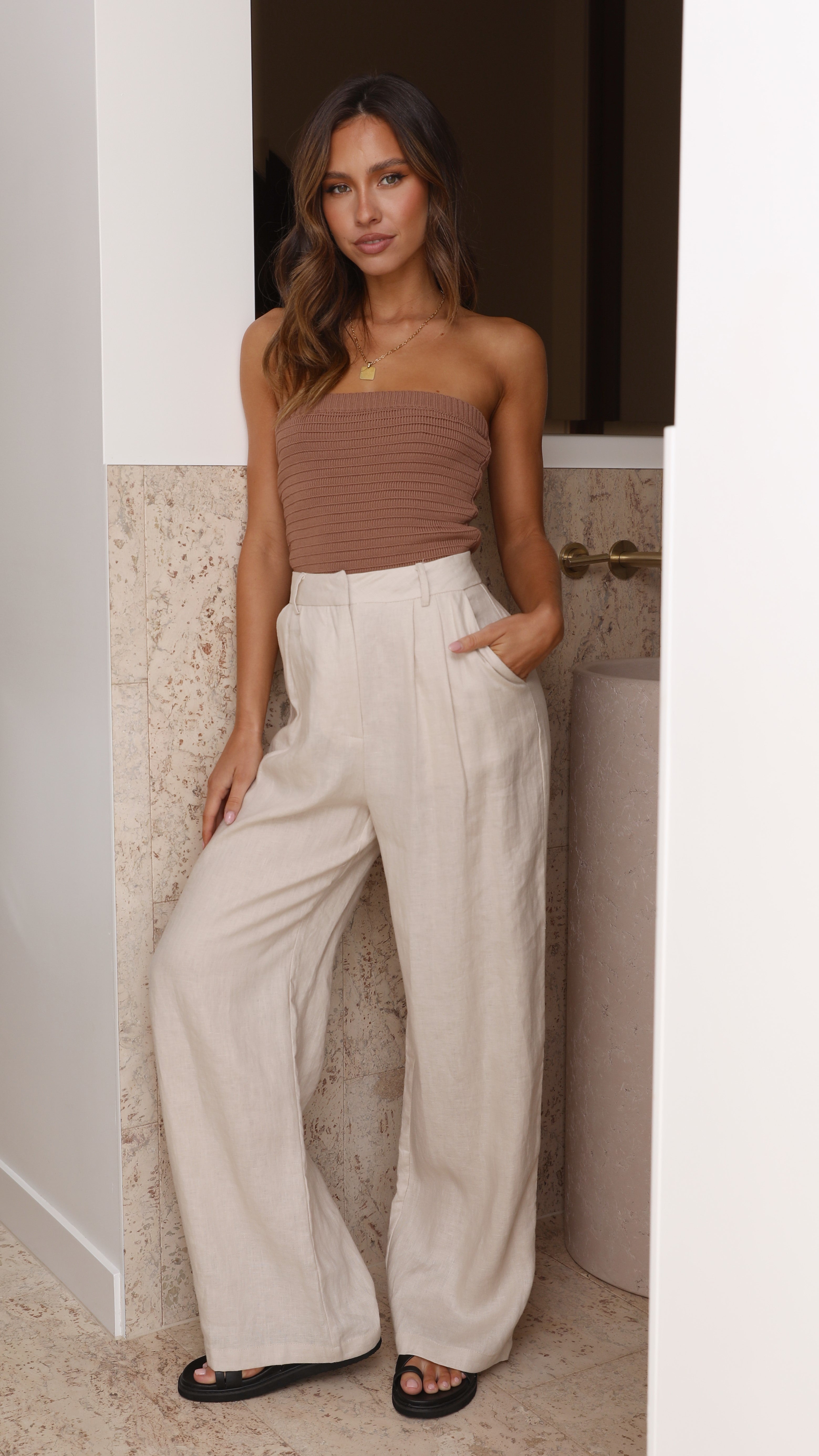 Kristen Crop Top - Mocha