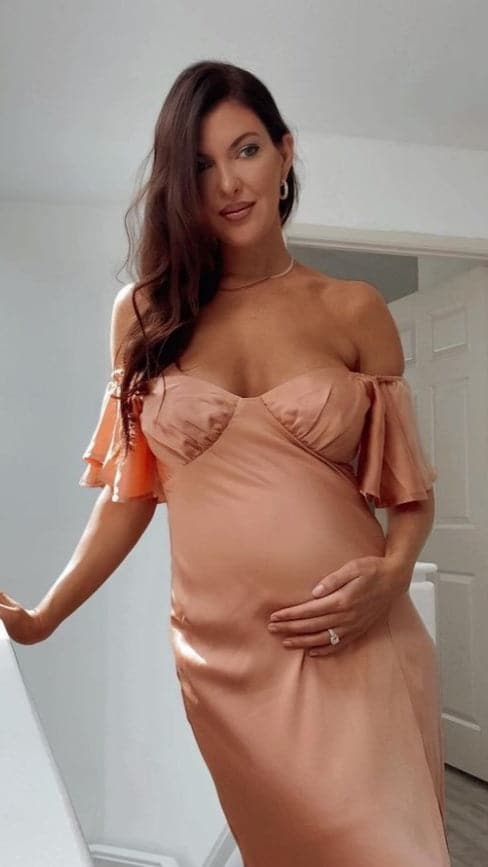 Louisa Midi Dress - Peach