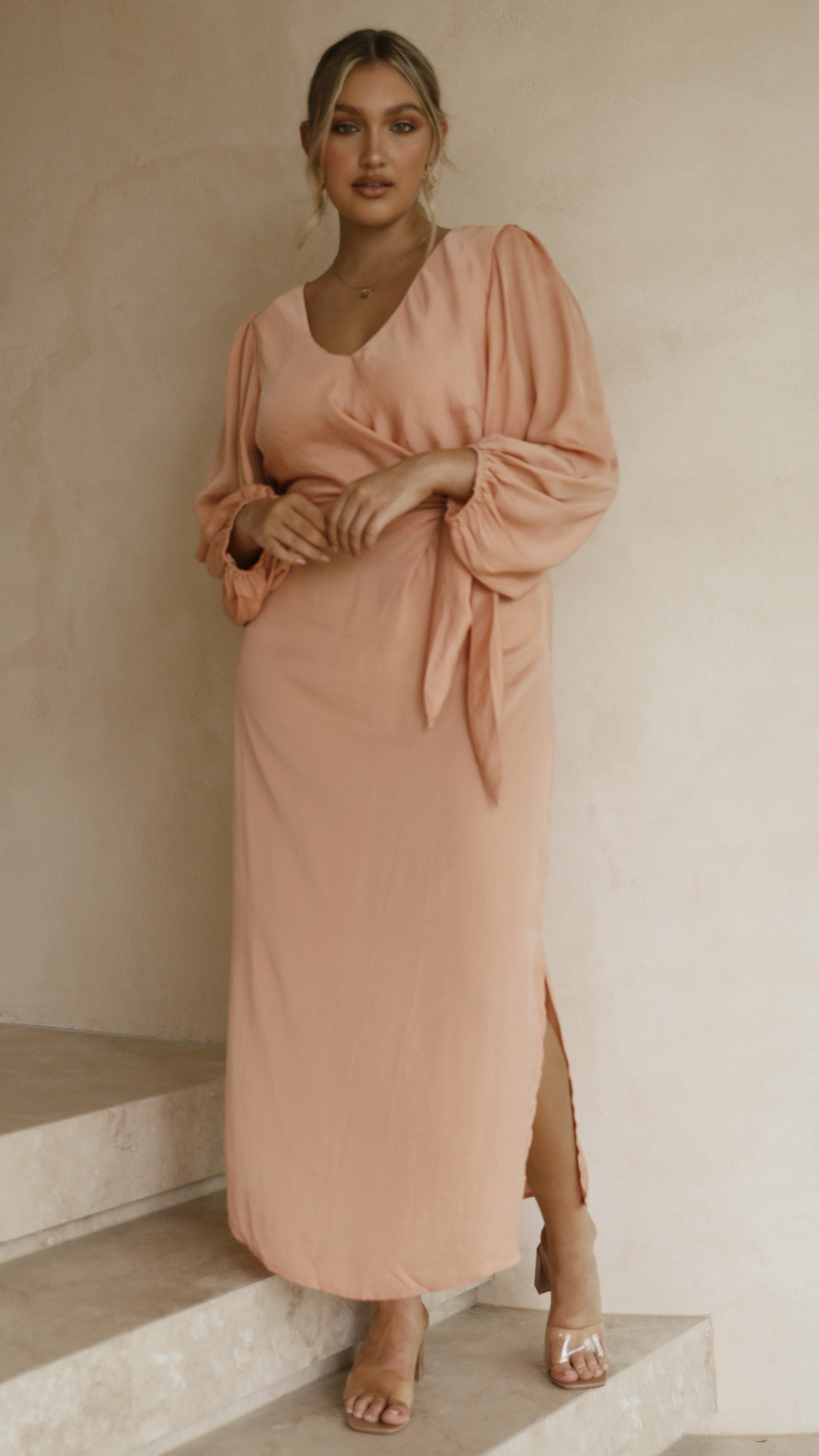 Meilani Midi Dress - Peach