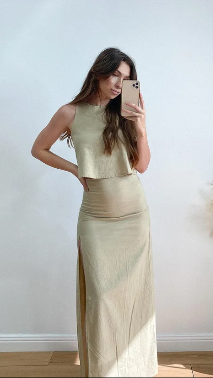 Free Spirit Maxi Skirt - Olive