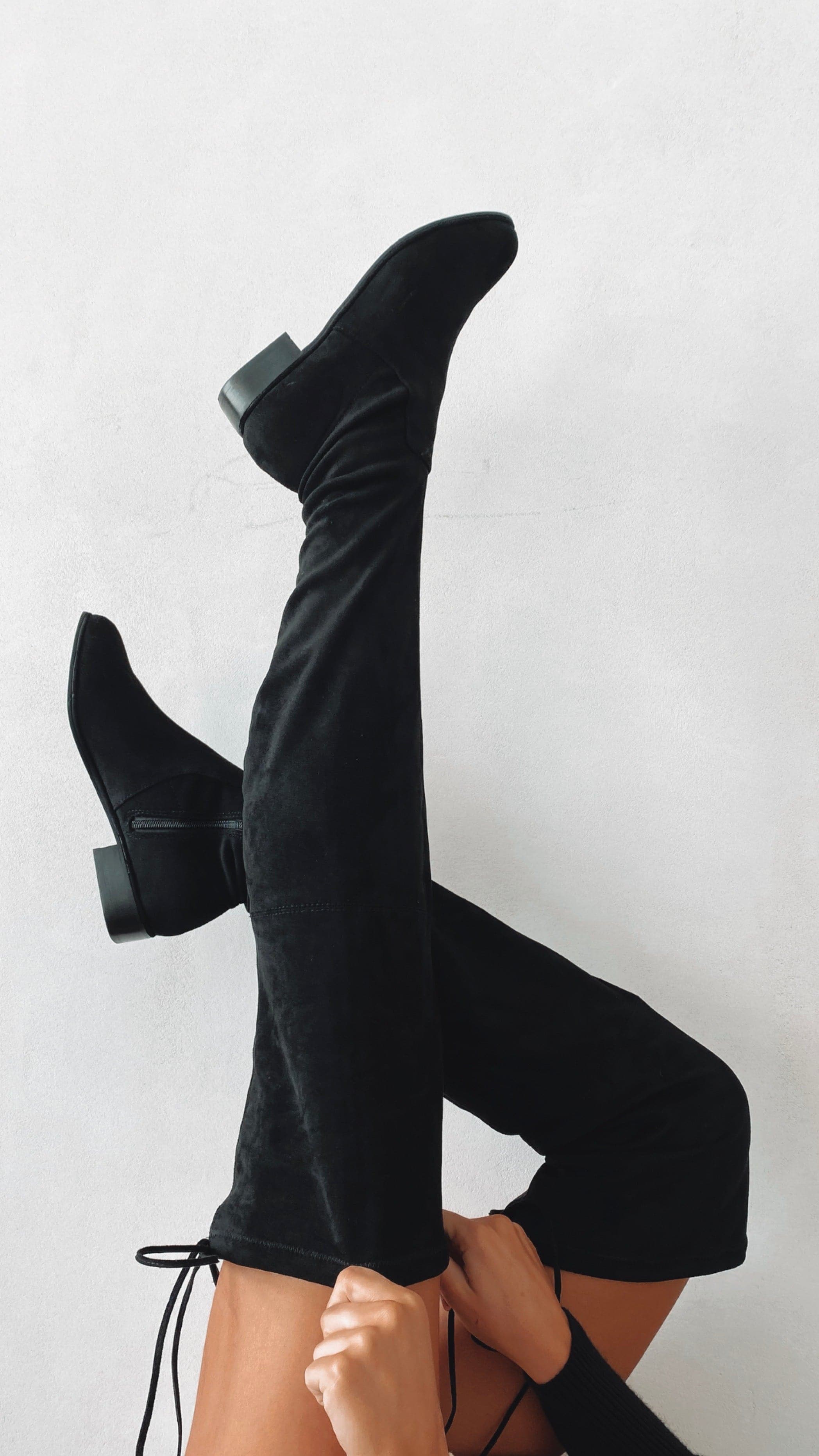 Tango Boots - Black Suede