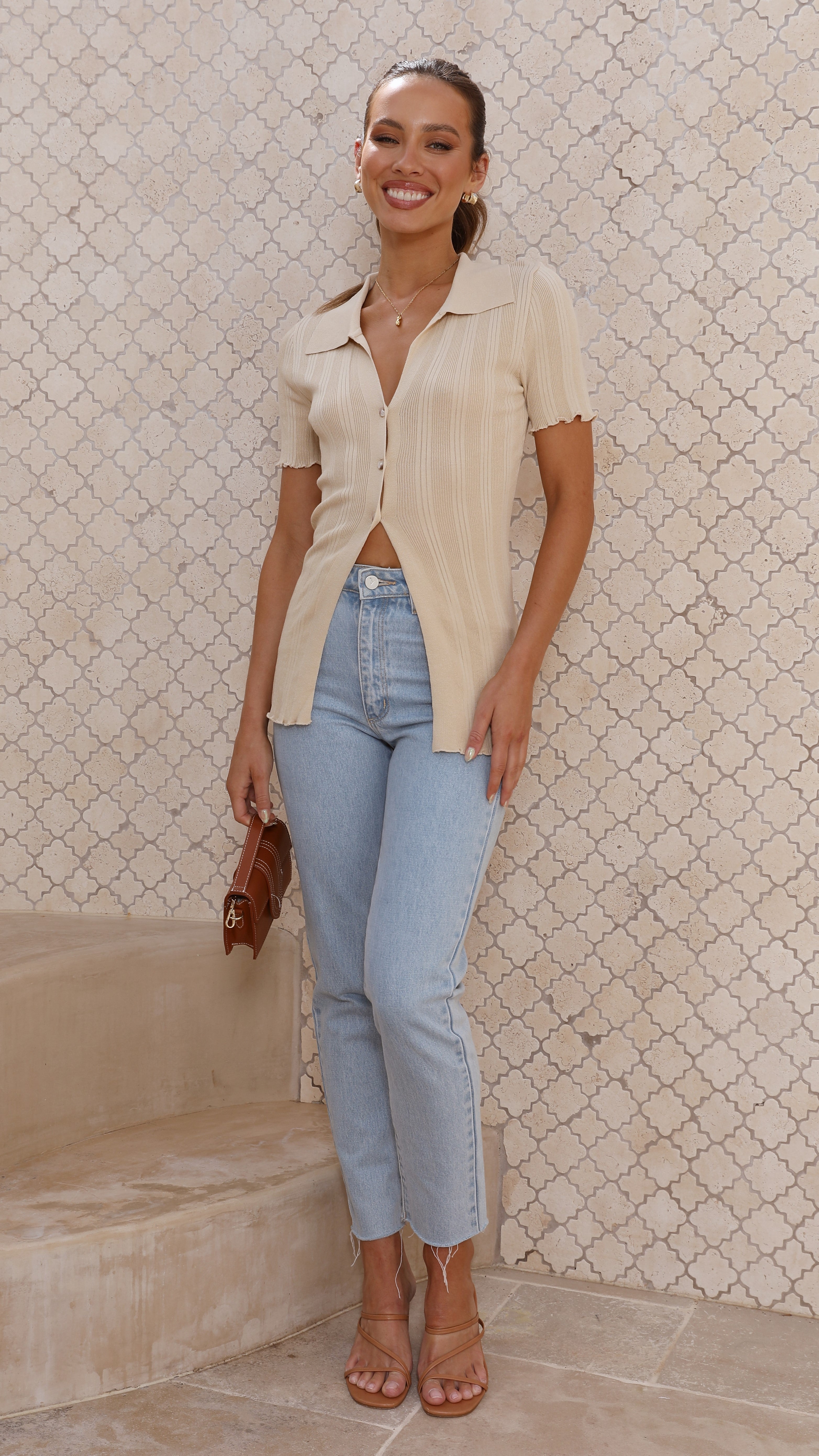 Dom Knit Top - Natural