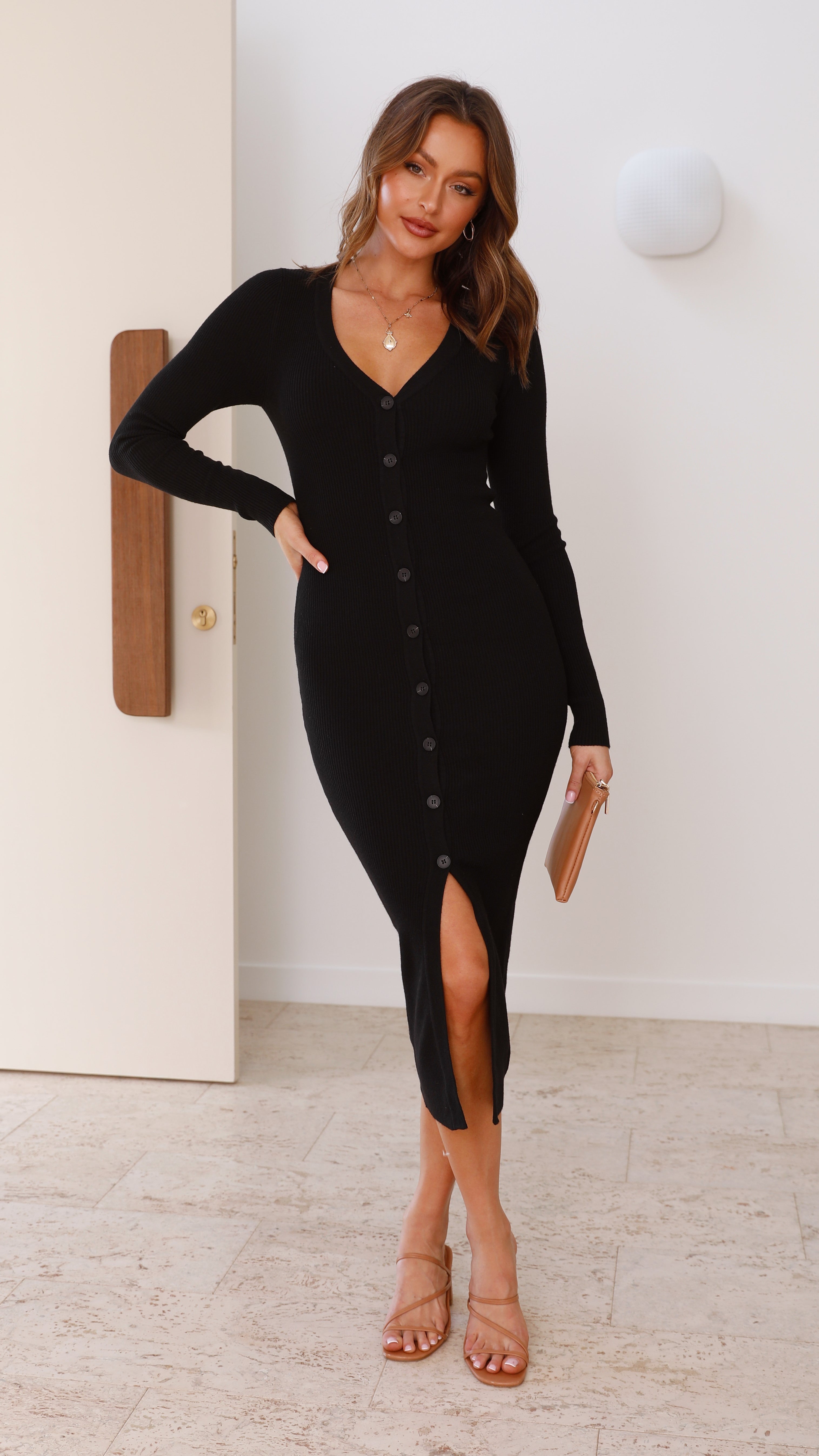 City Sighting Knit Dress - Black