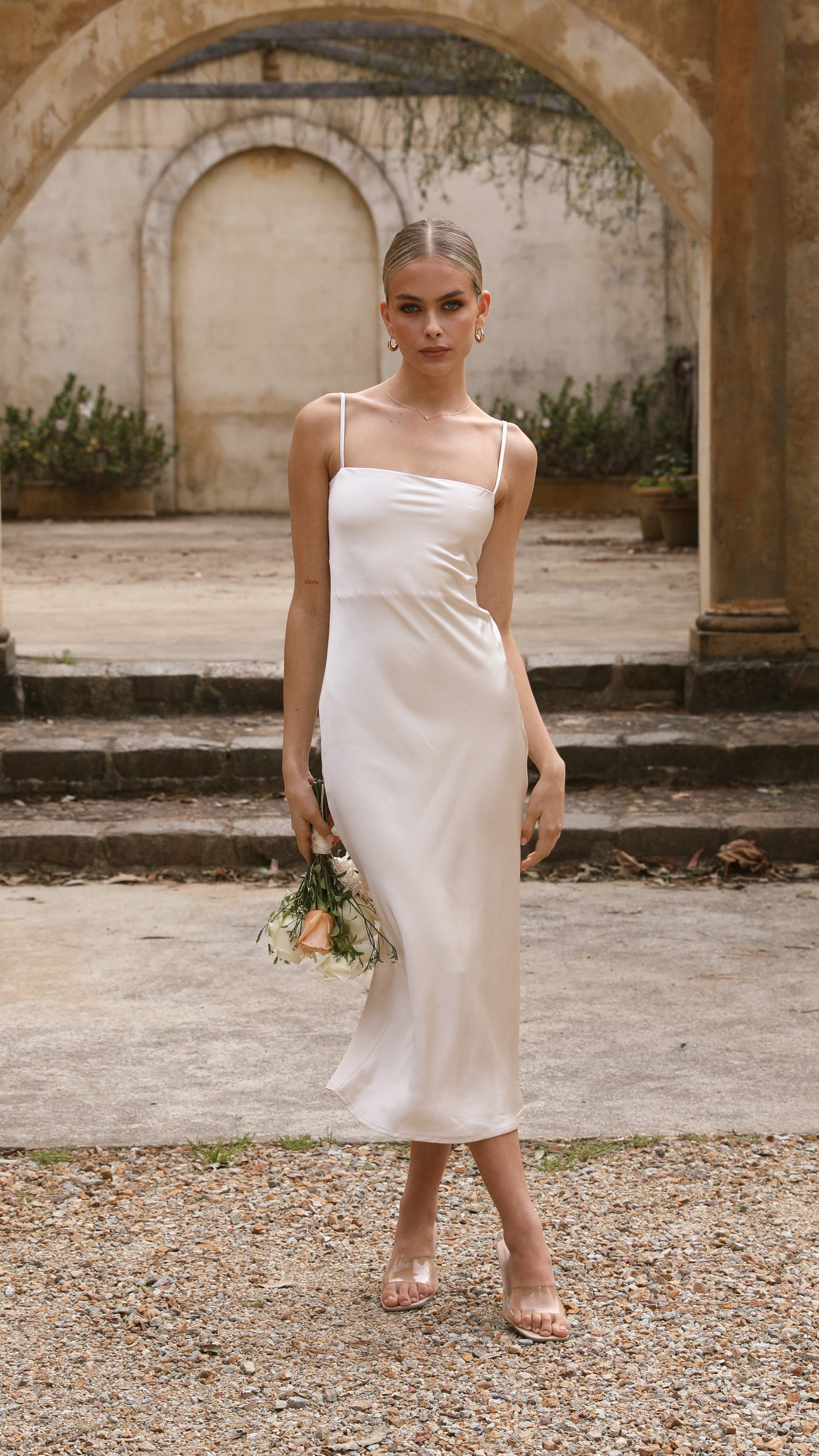 Keira Midi Dress - Champagne