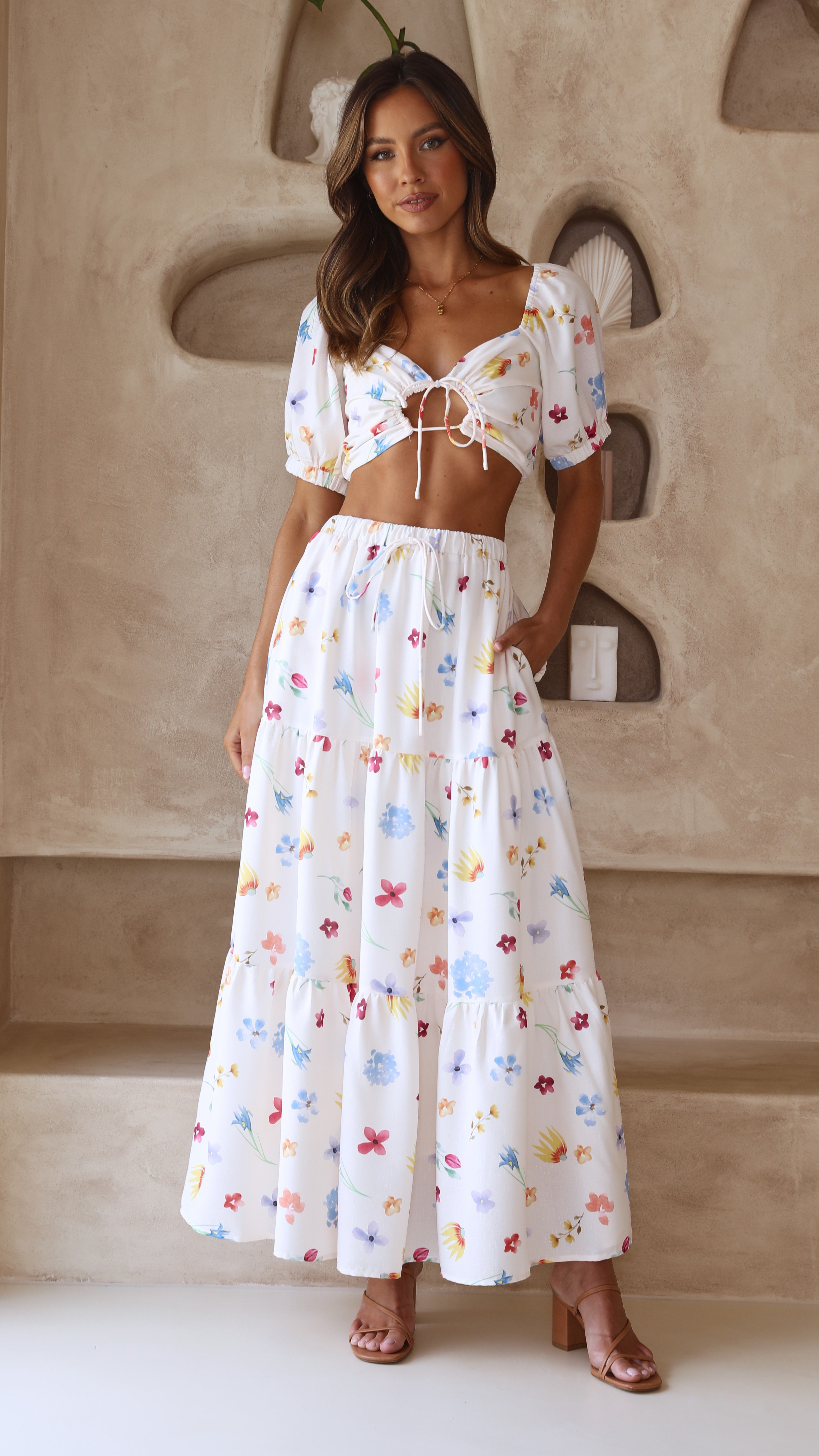 Jasmine Crop Top - Blooms