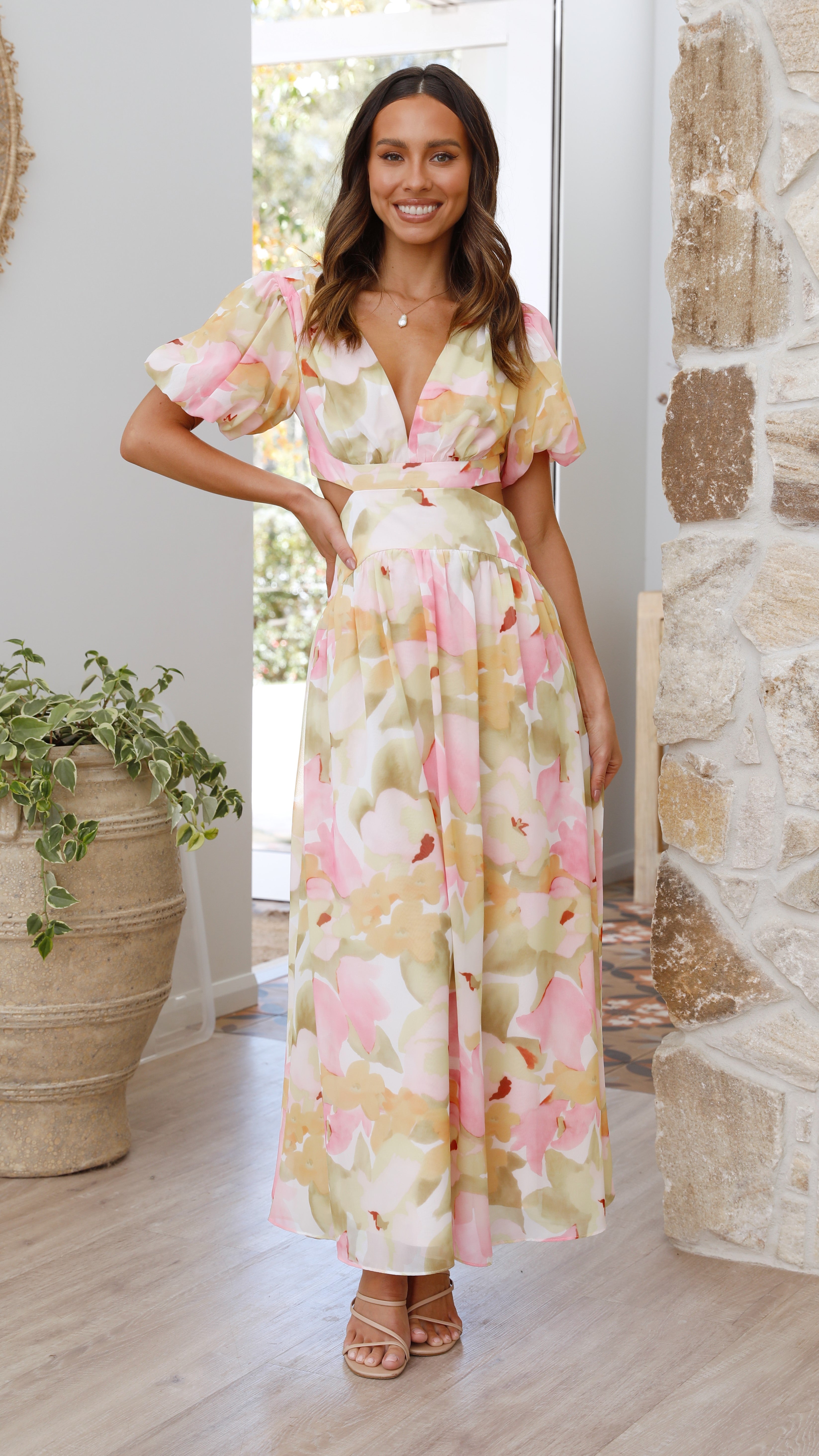 Rochelle Midi Dress - Pink