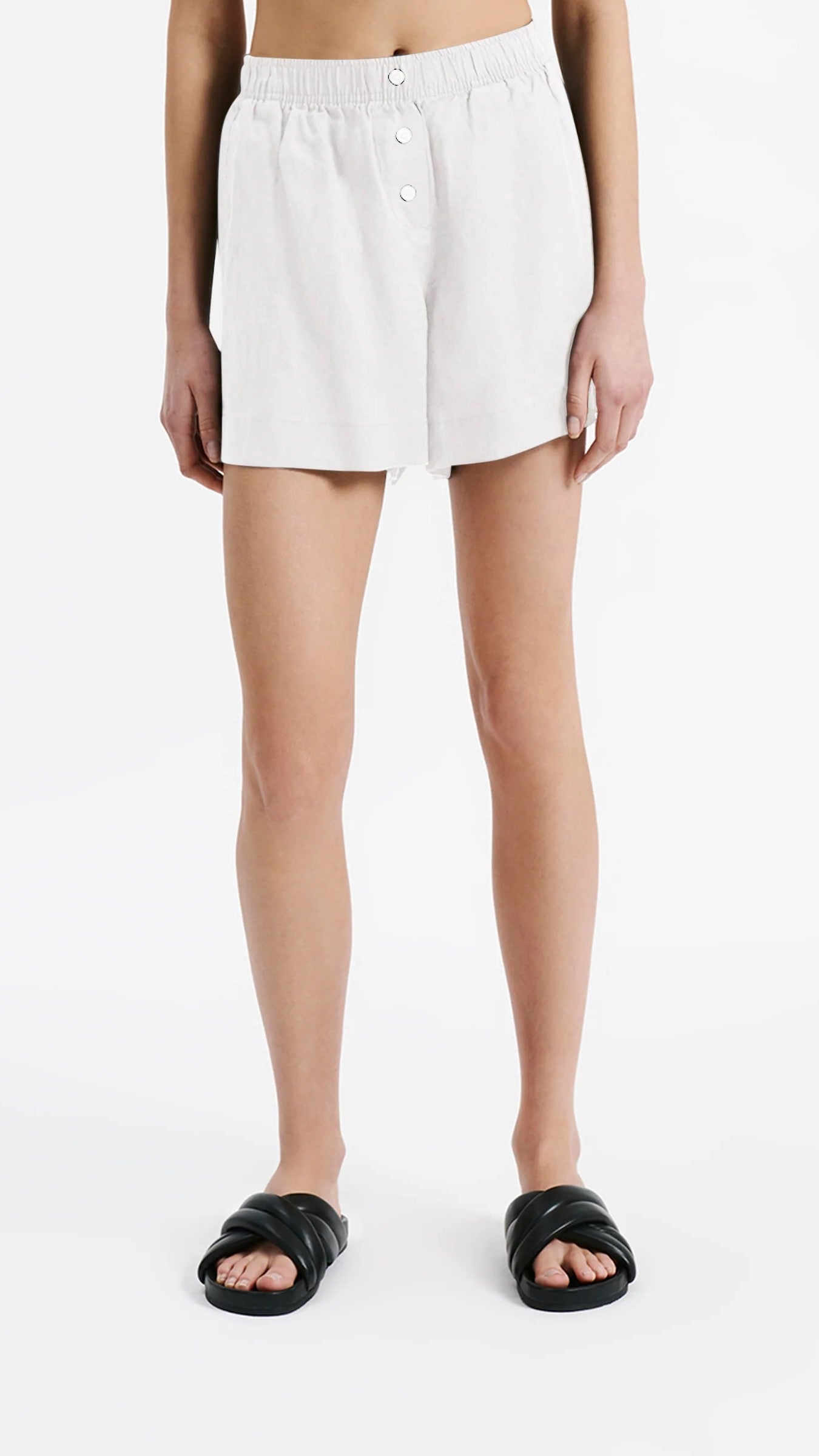 Linen Lounge Short - White