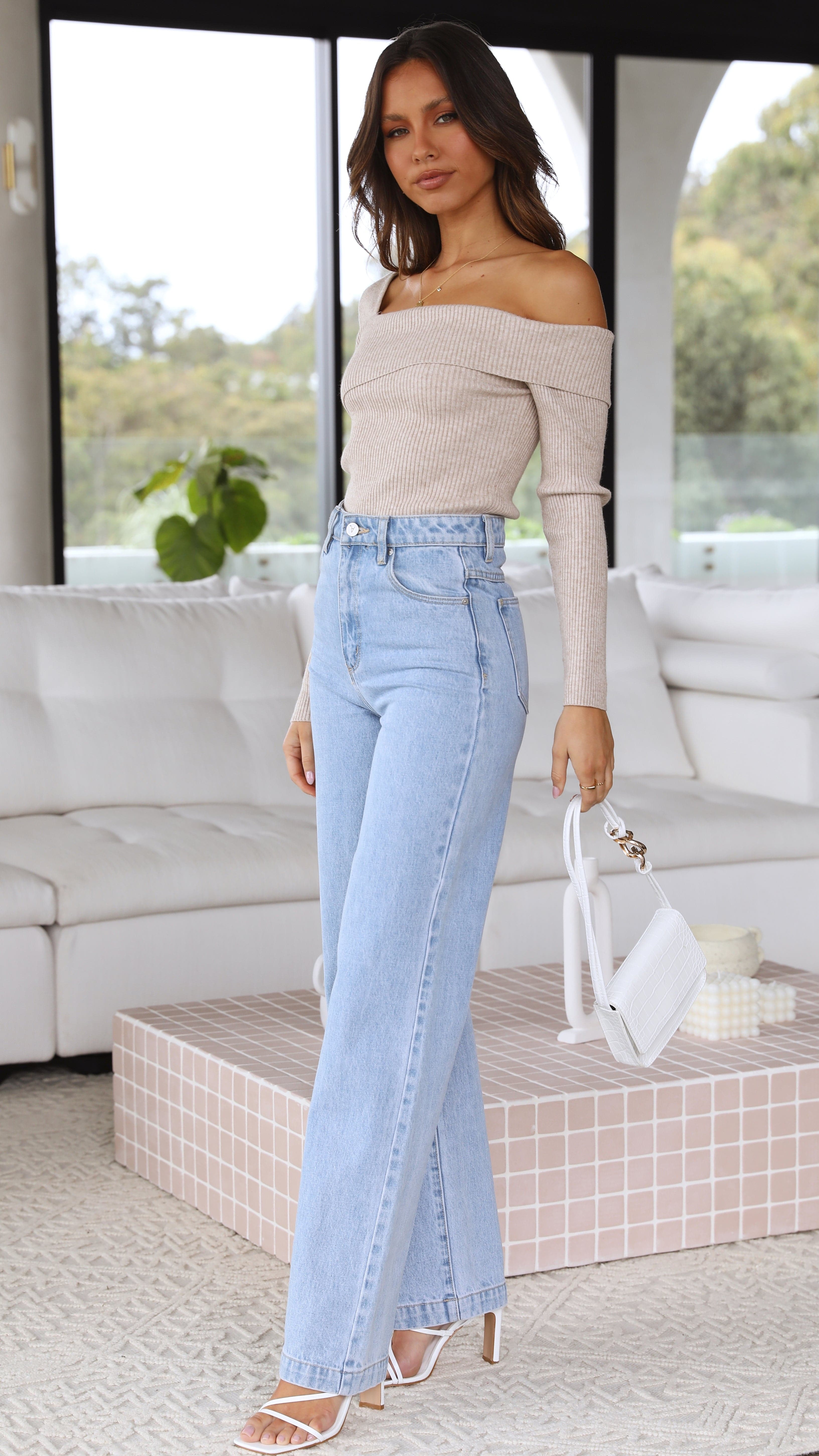 Natalia Knit Top - Oatmeal