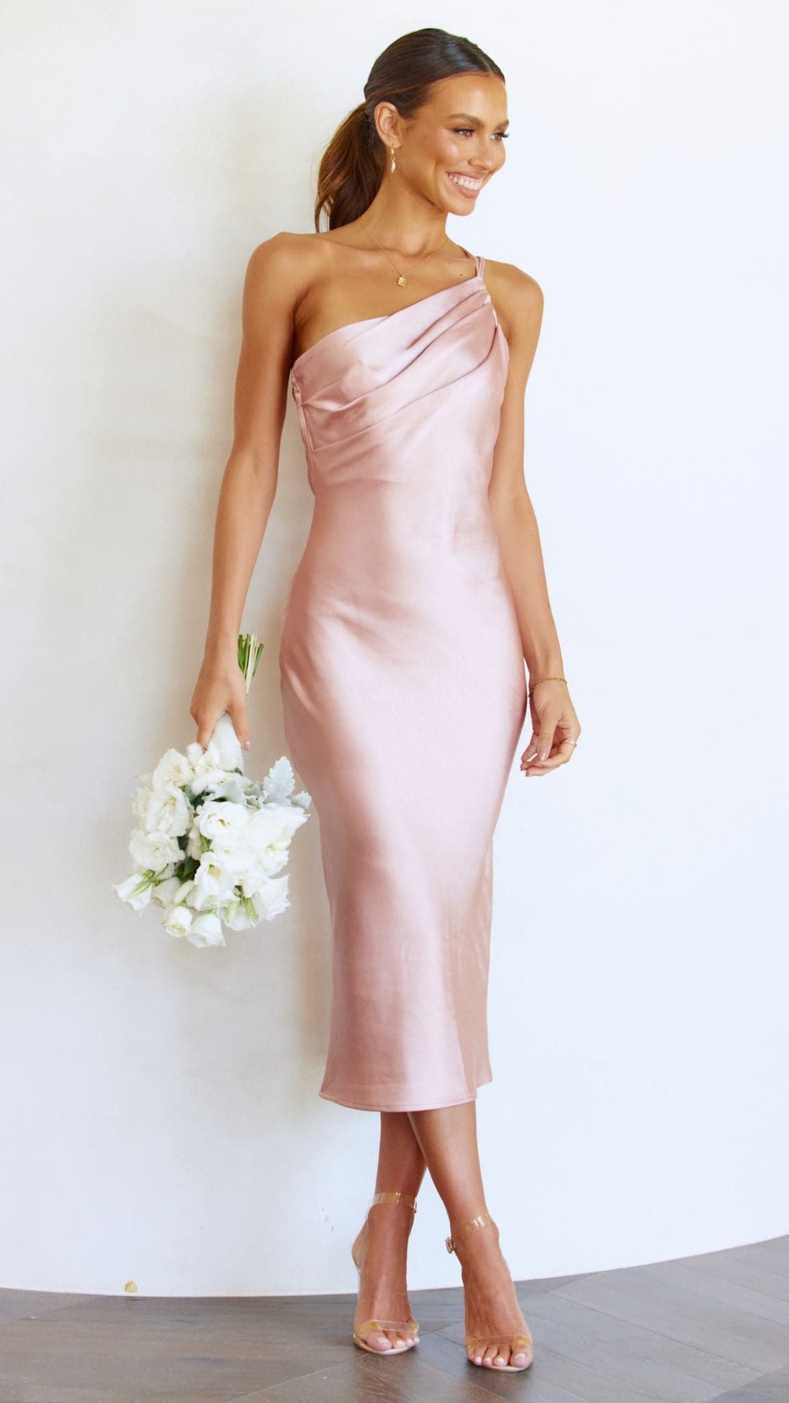 Josephina Midi Dress - Dusty Pink