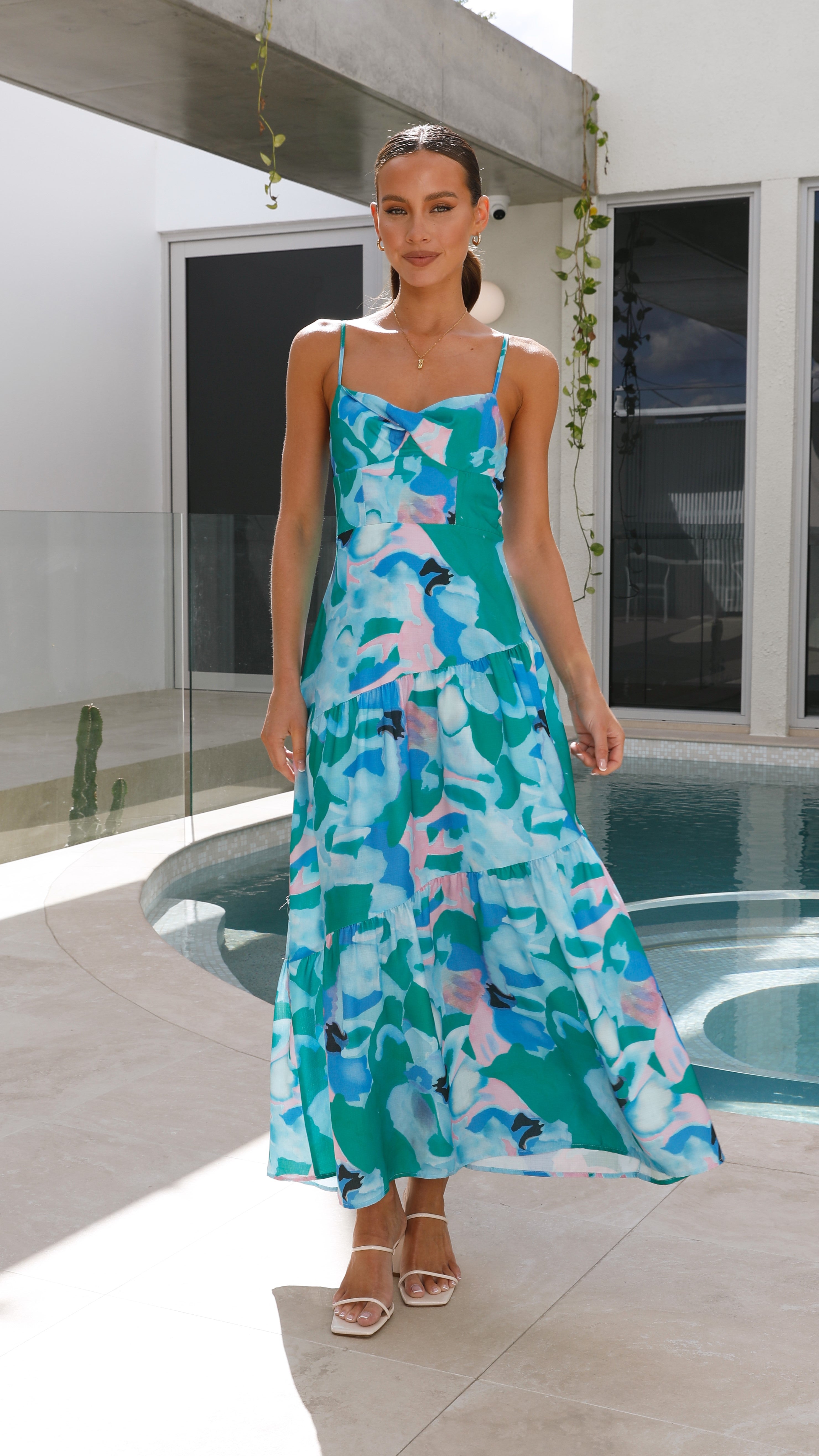 Belina Midi Dress - Blue
