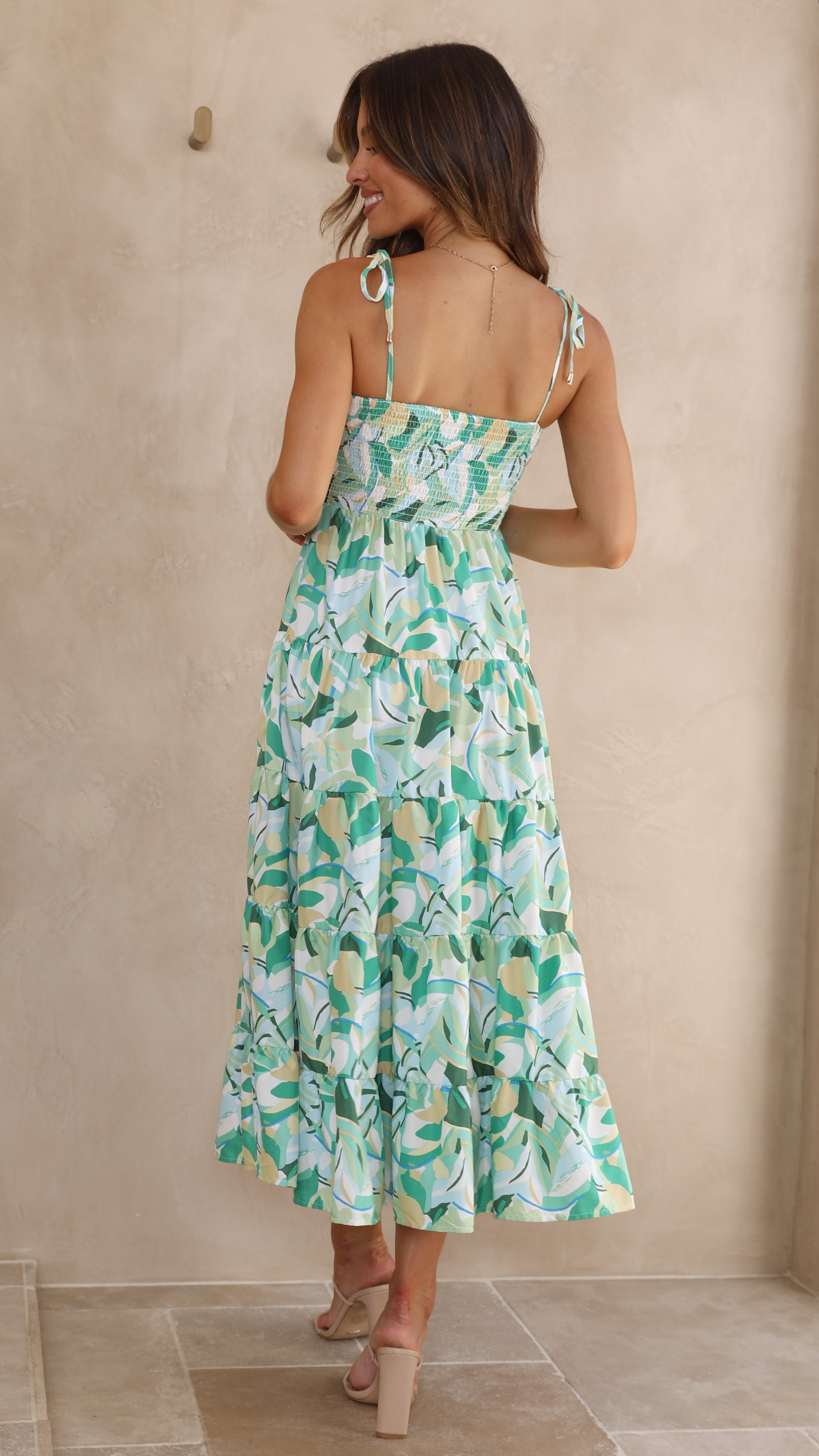 Tamyra Maxi Dress - Green Multi