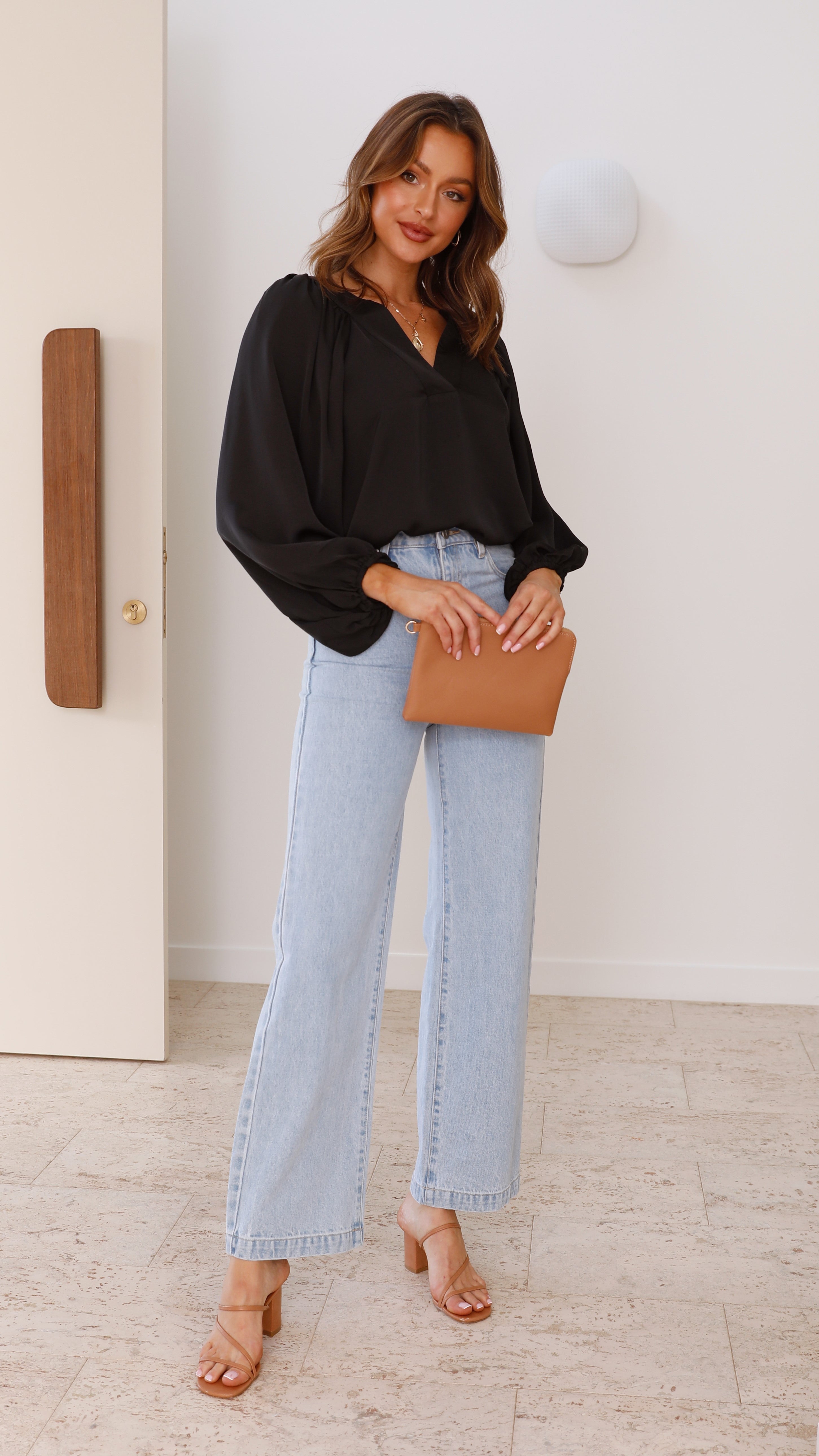 Marli Long Sleeve Top - Black